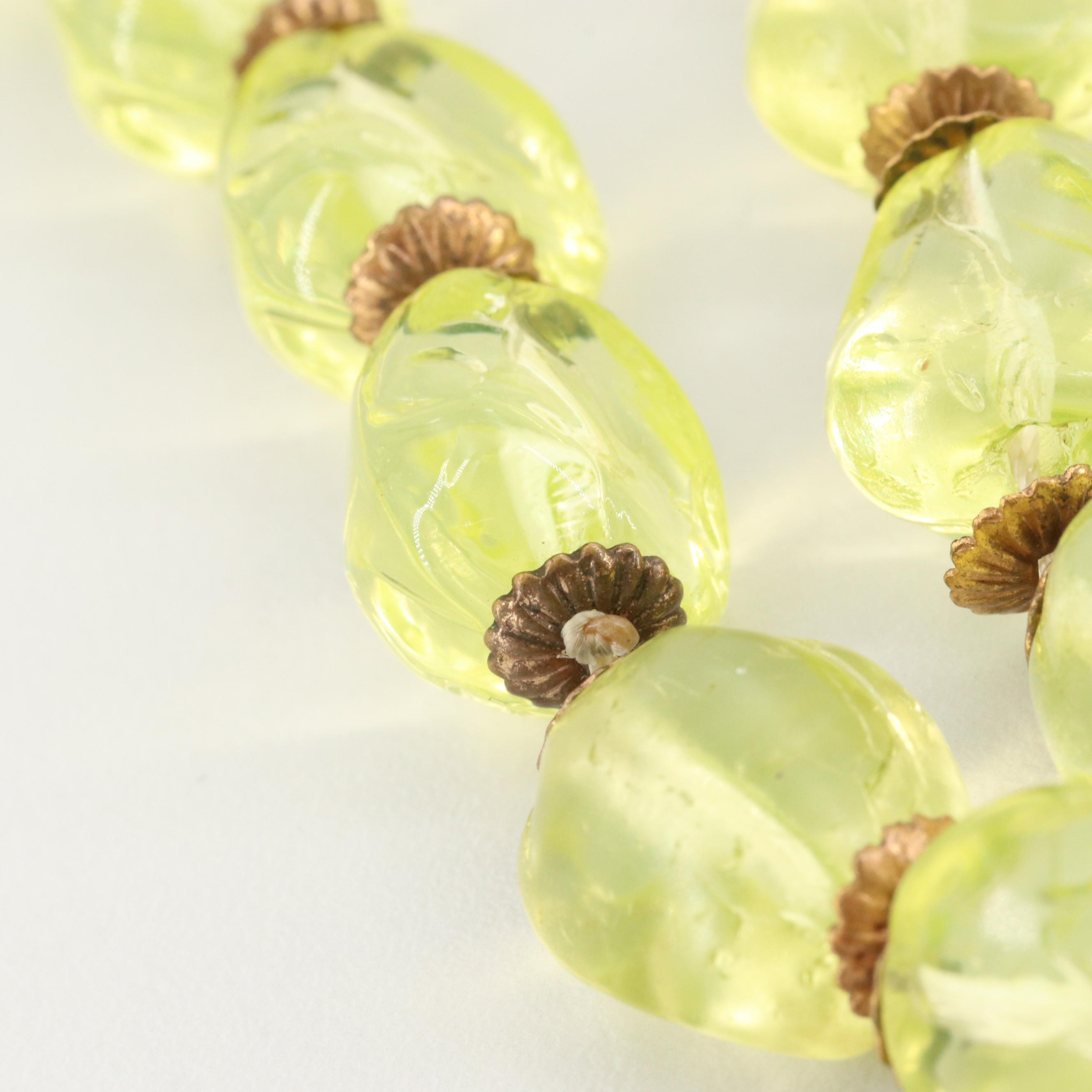 Late 1940s Miriam Haskell Art Glass Set