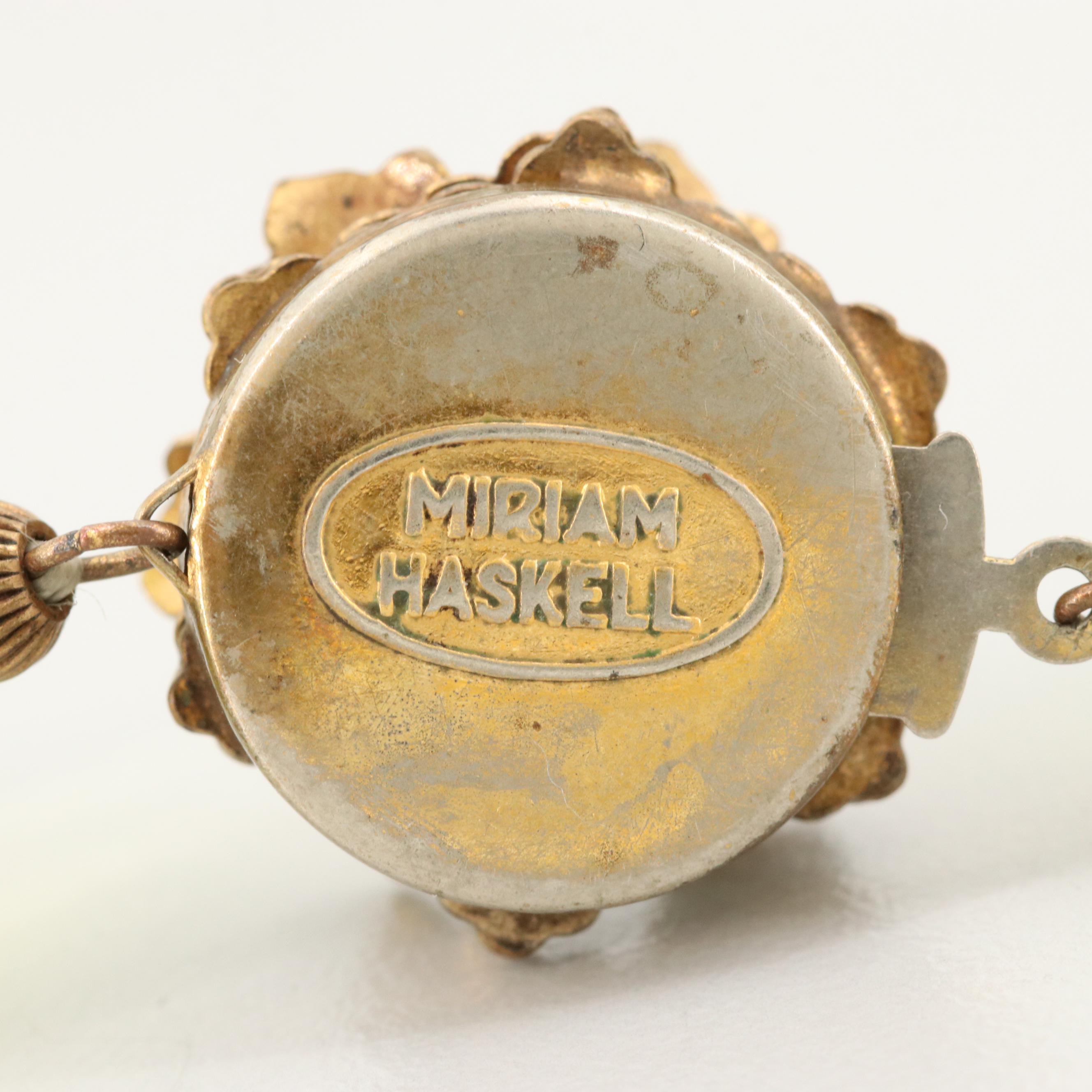 Late 1940s Miriam Haskell Art Glass Set