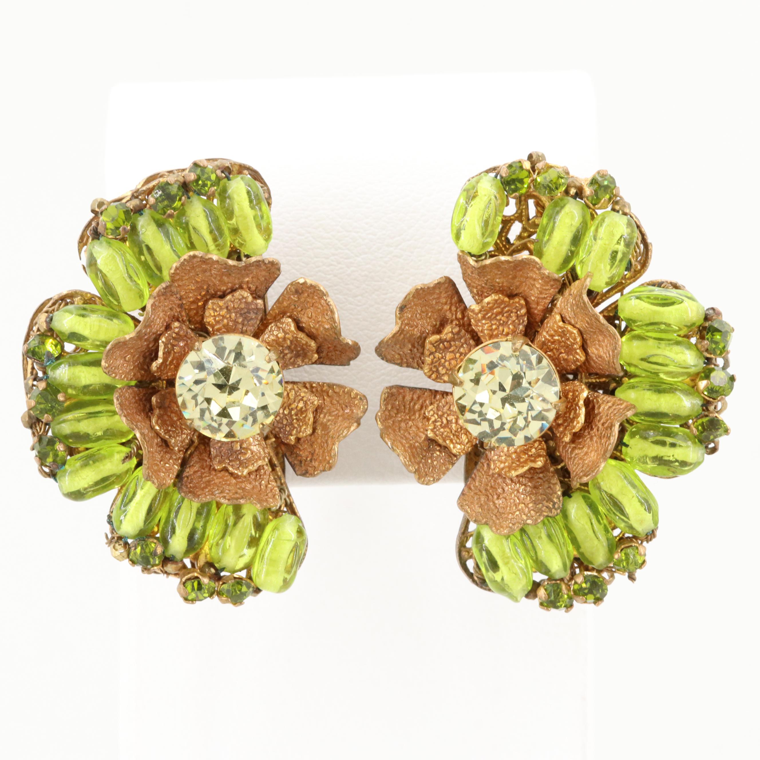 Late 1940s Miriam Haskell Art Glass Set