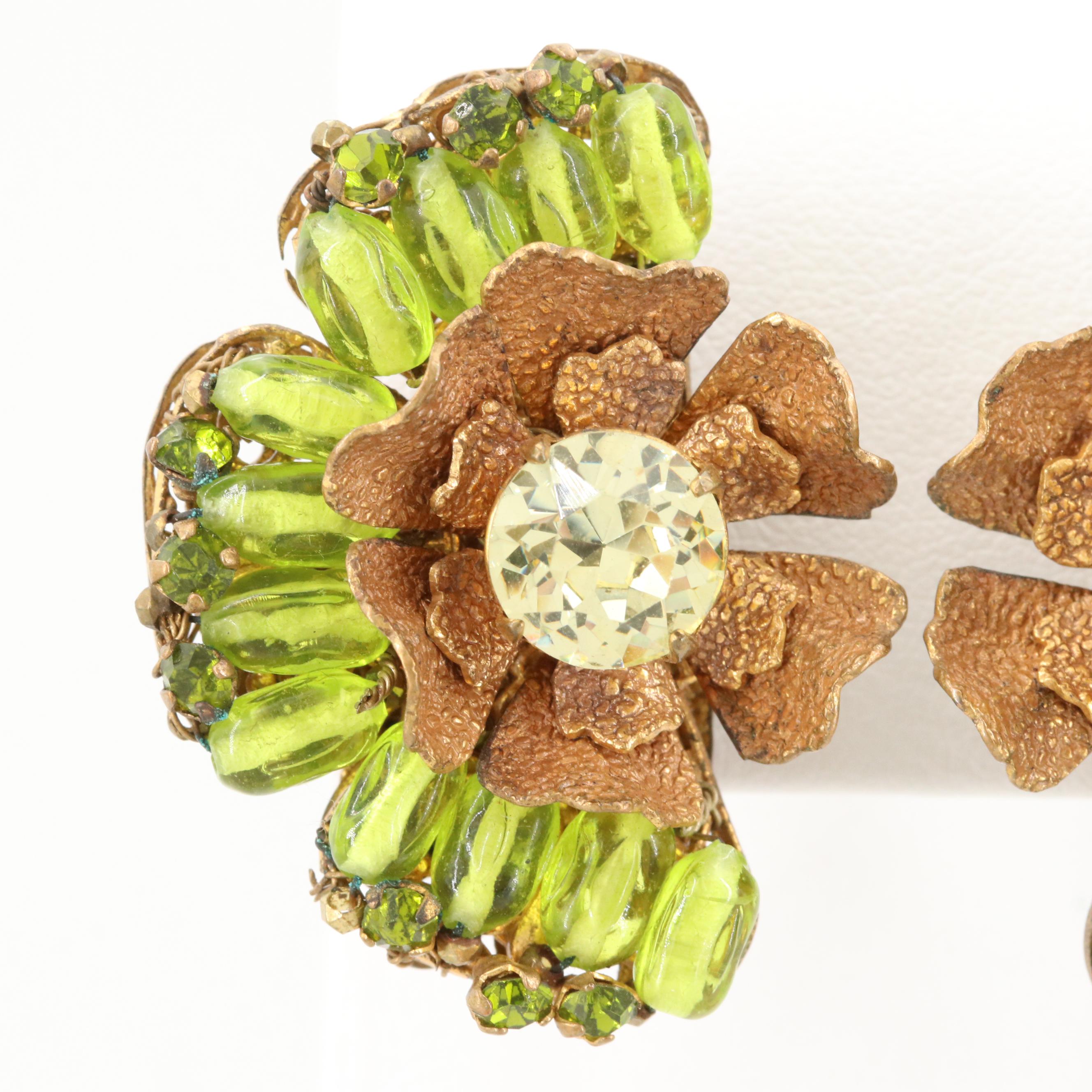 Late 1940s Miriam Haskell Art Glass Set