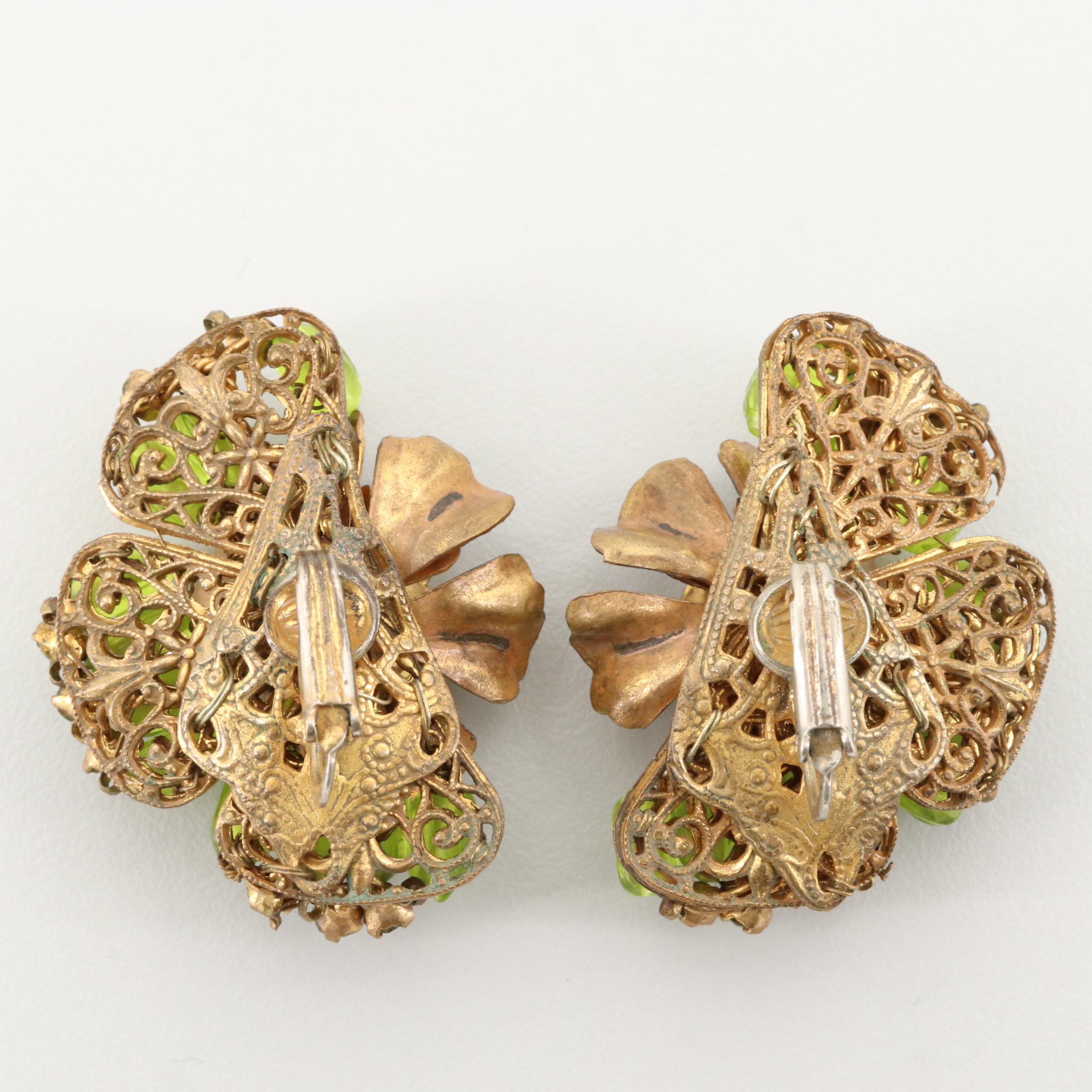 Late 1940s Miriam Haskell Art Glass Set