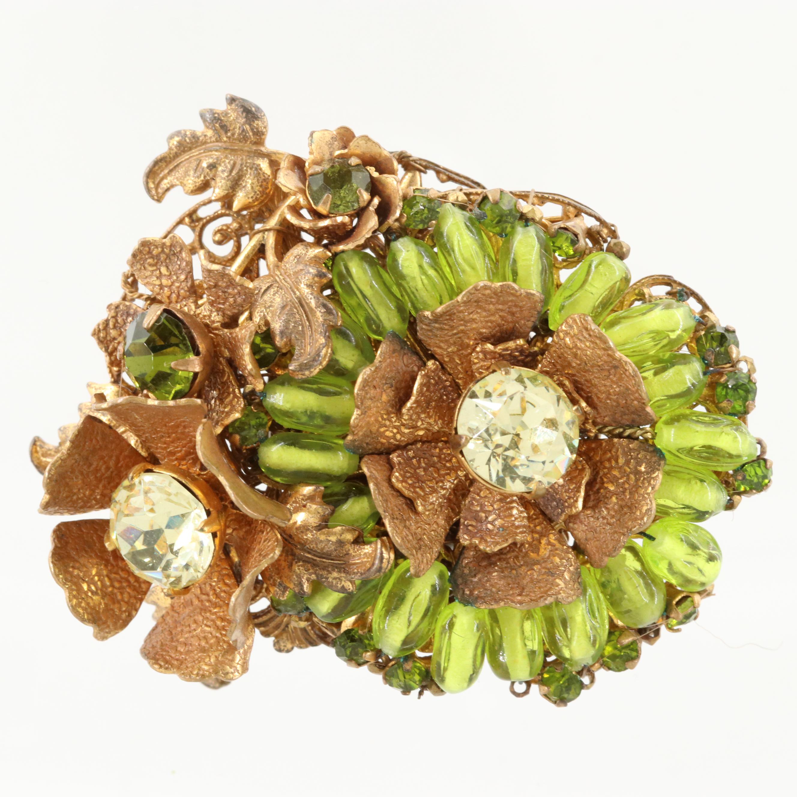 Late 1940s Miriam Haskell Art Glass Set