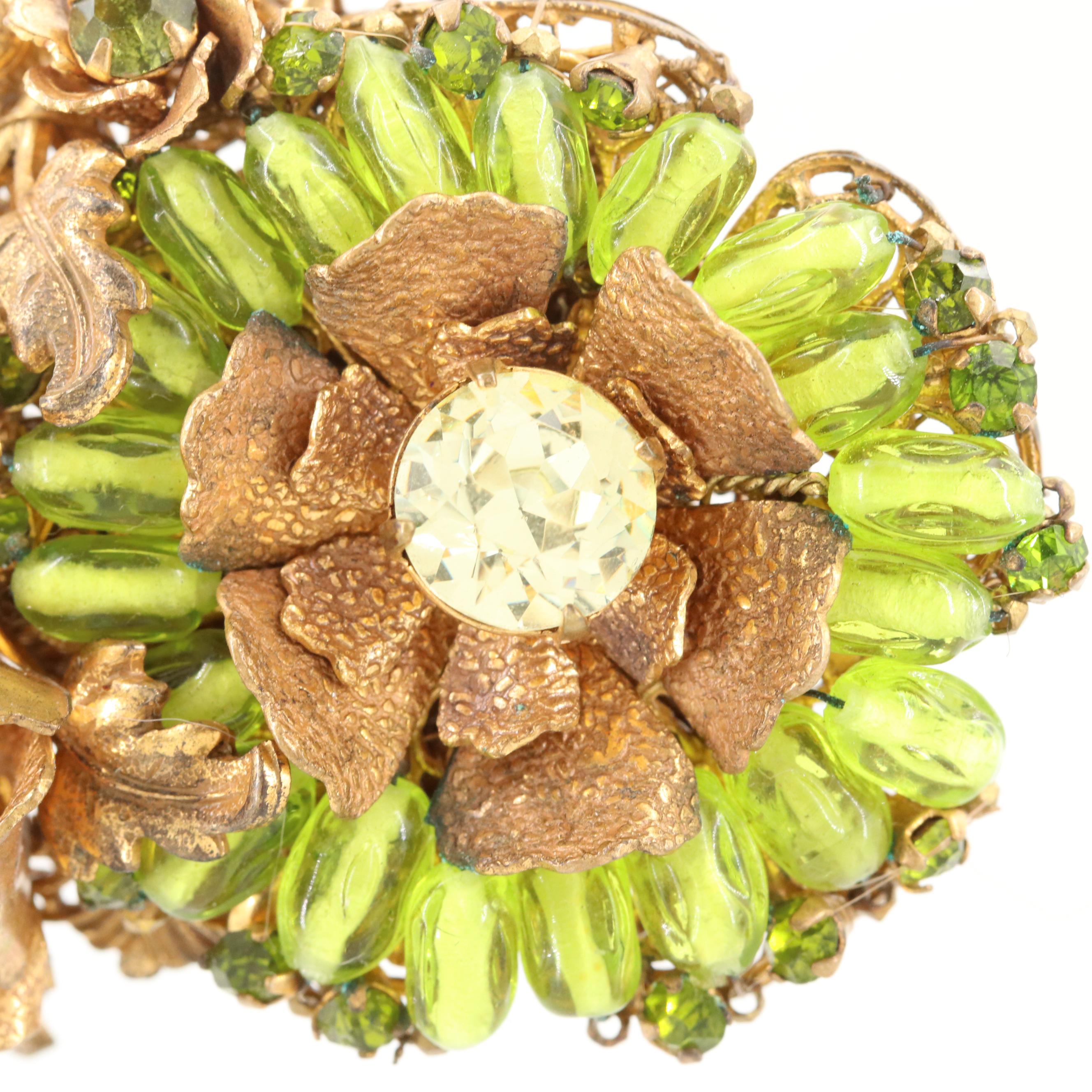 Late 1940s Miriam Haskell Art Glass Set