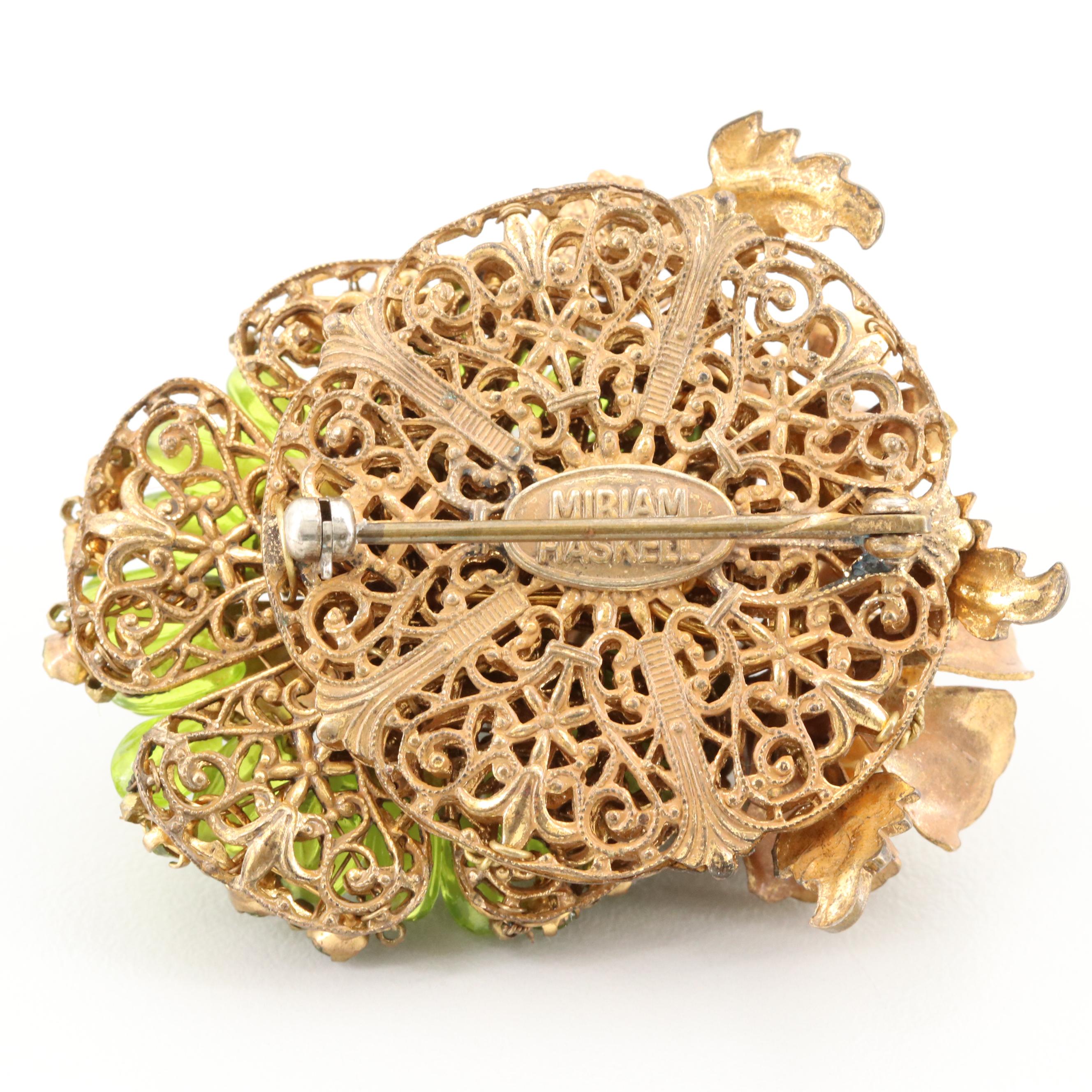 Late 1940s Miriam Haskell Art Glass Set