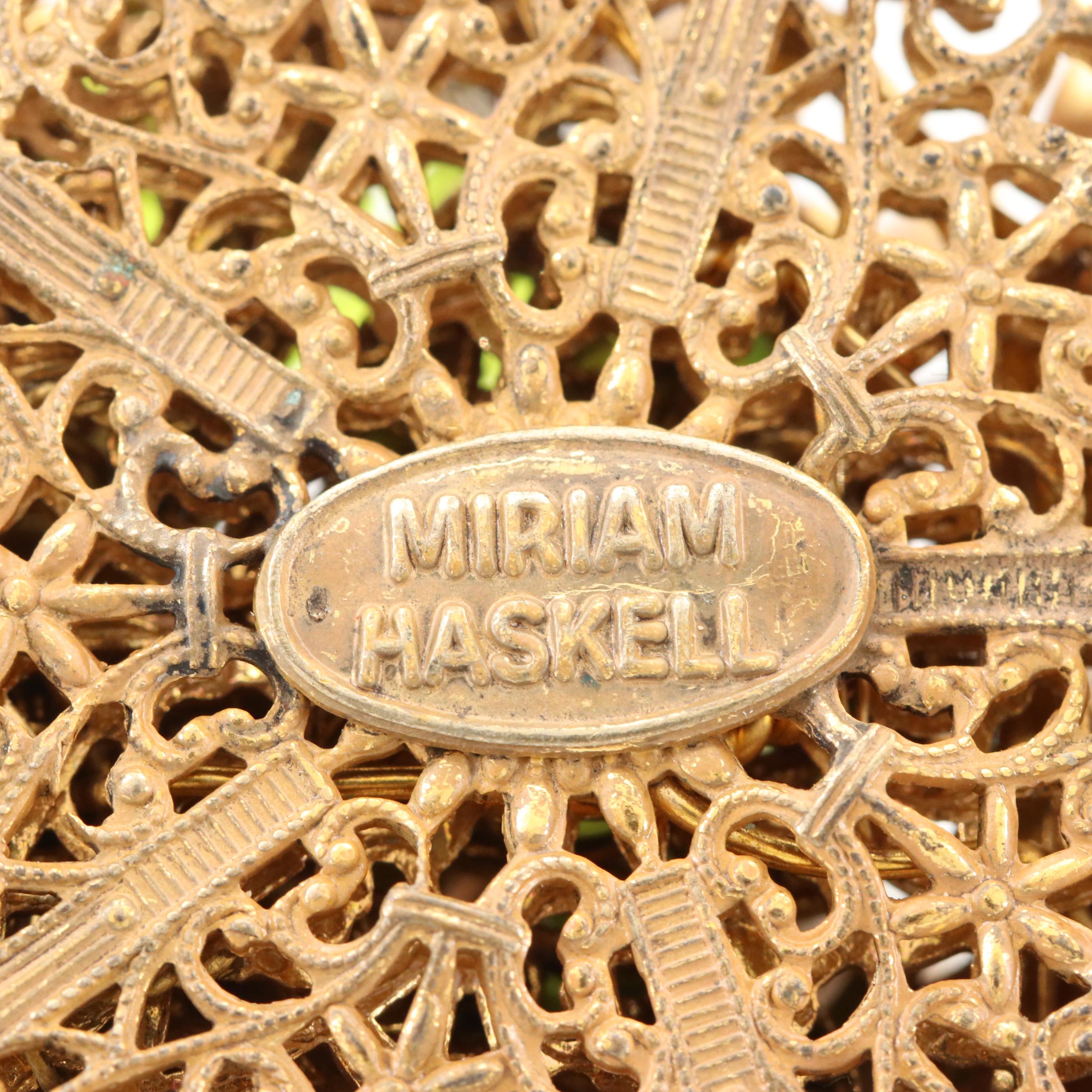 Late 1940s Miriam Haskell Art Glass Set