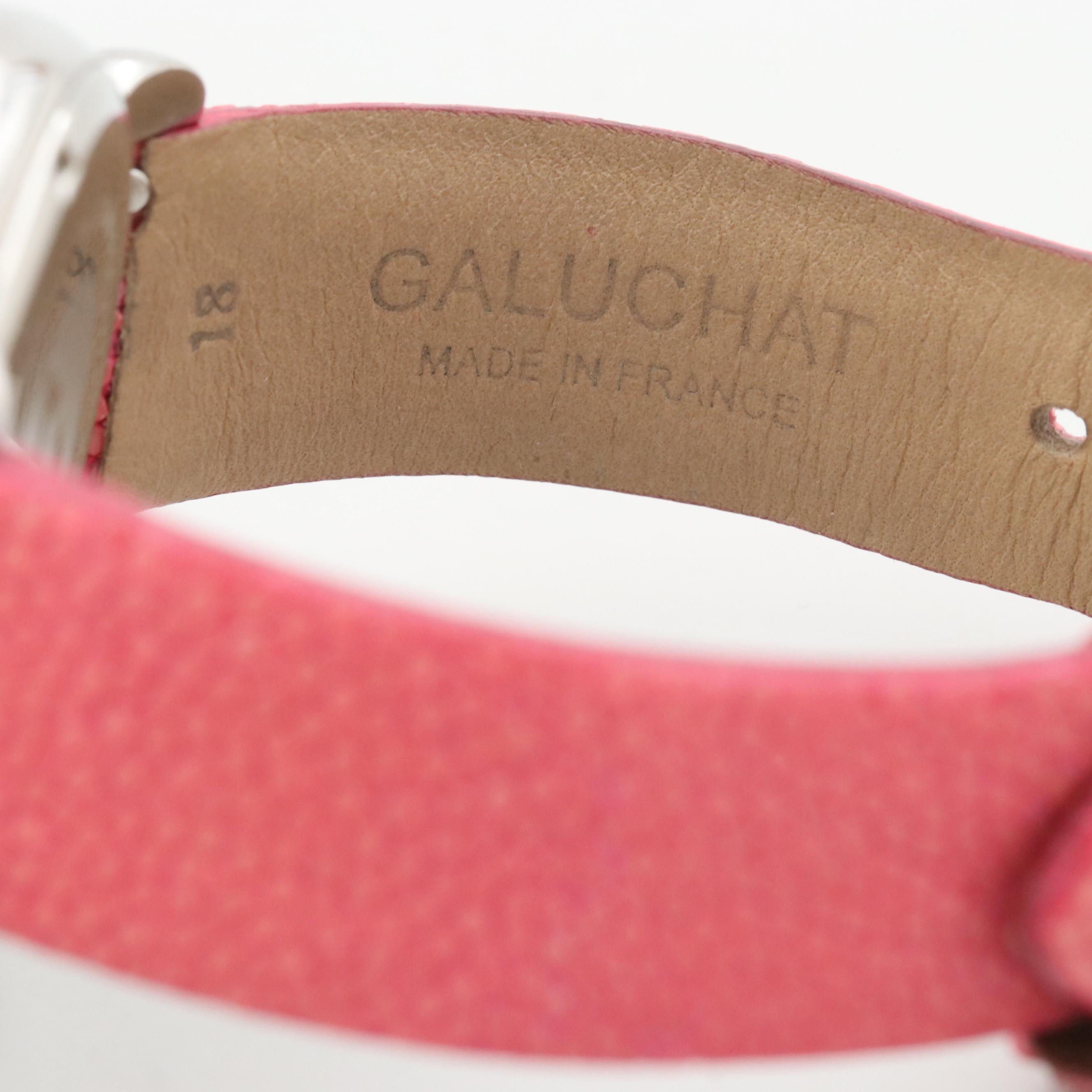 Michele Stainless Steel and Diamond Bezel Chrono Watch With Mother of Pearl