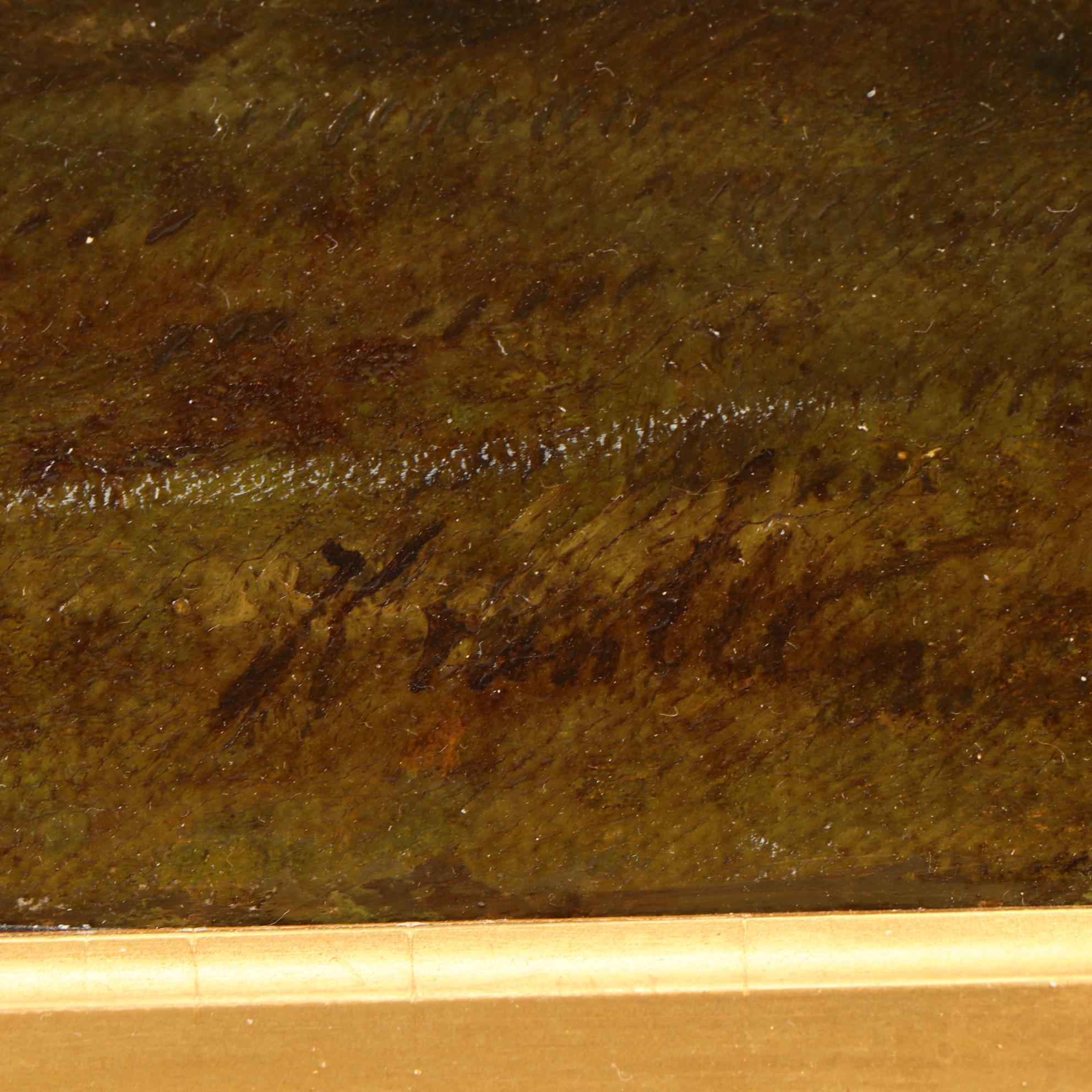 K Van Elton Pastoral Landscape Oil Painting