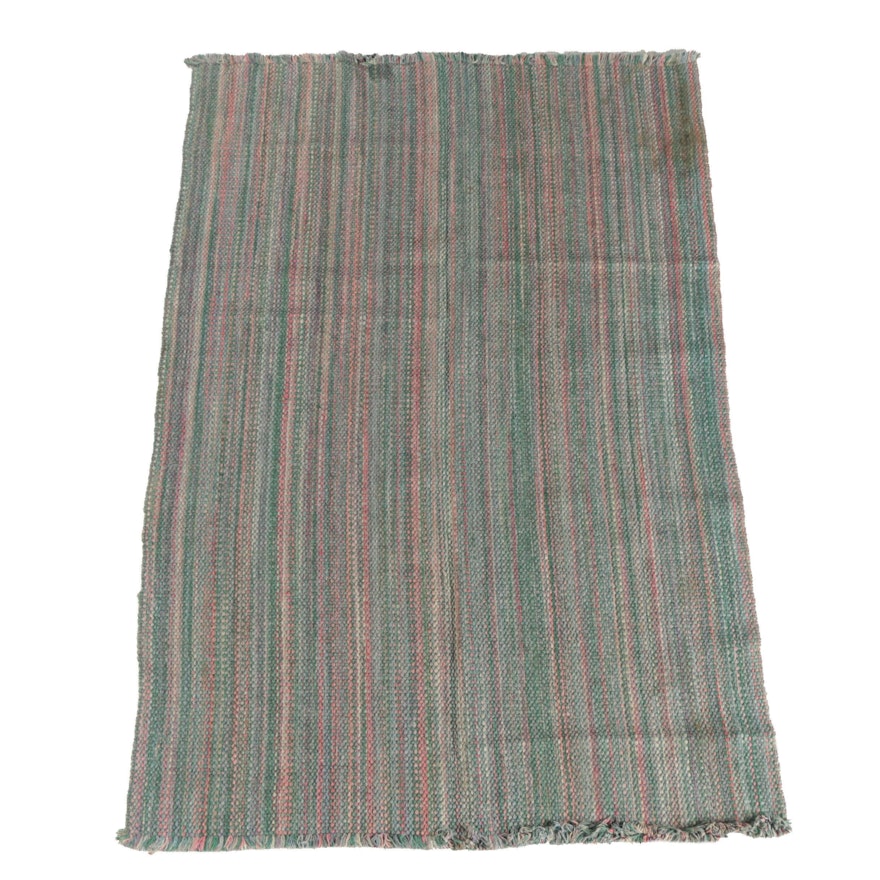Handwoven American Wool Blend Textural Area Rug