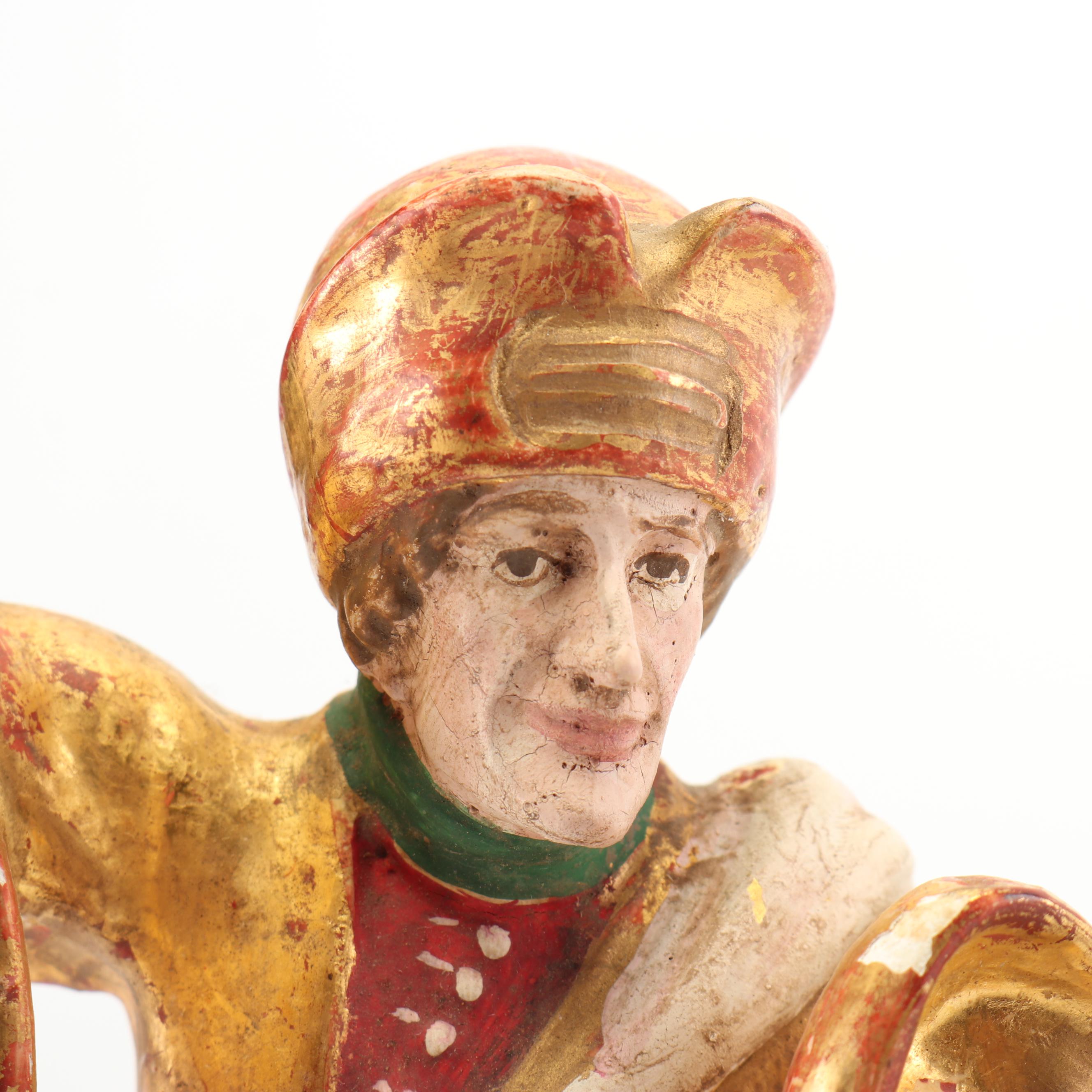 Hand-Painted Wooden Jester Figurines