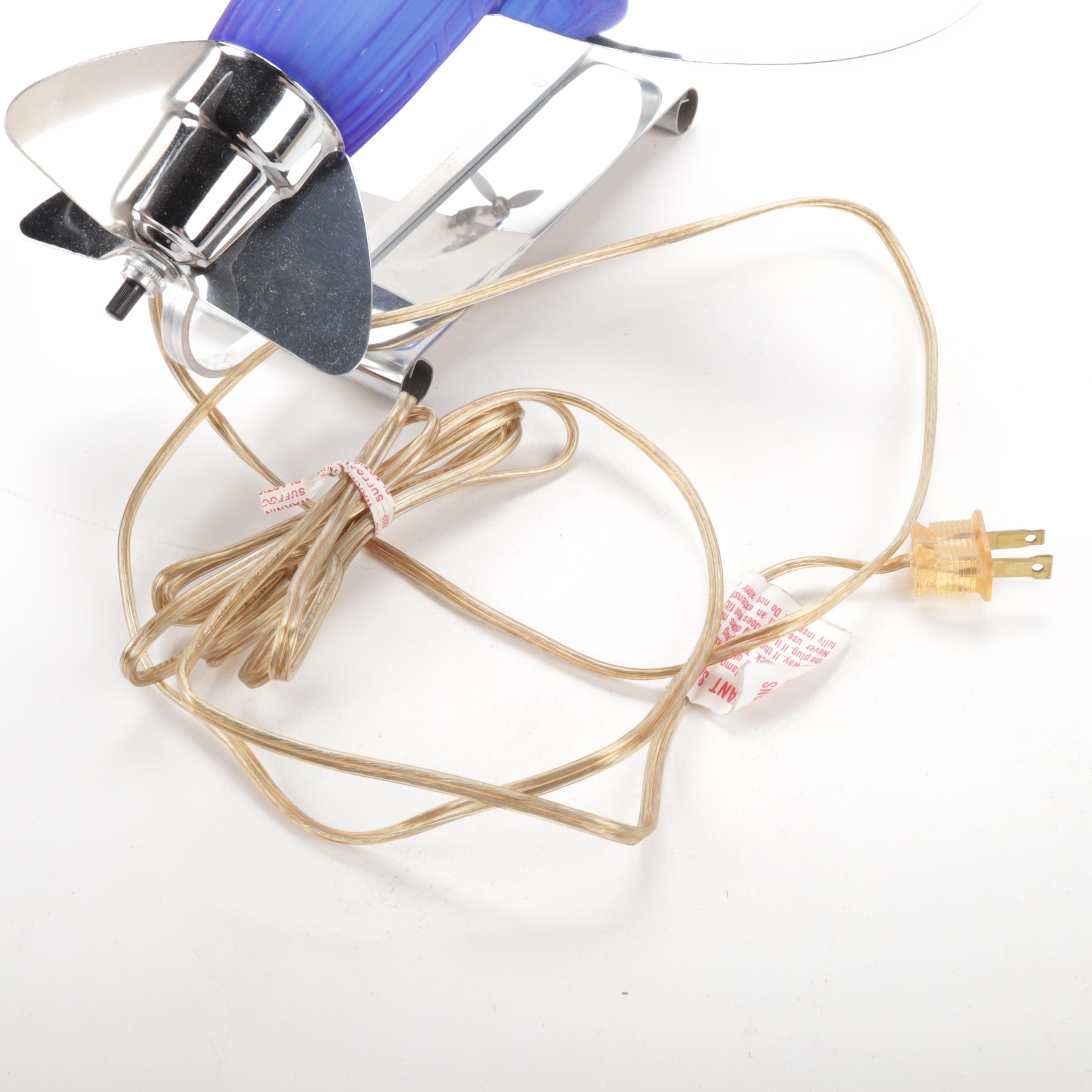 1978 Sarsaparilla Deco Designs Plane Lamp