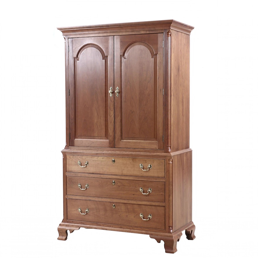 Stickley Cherry Wardrobe, Mid to Late 20th Century