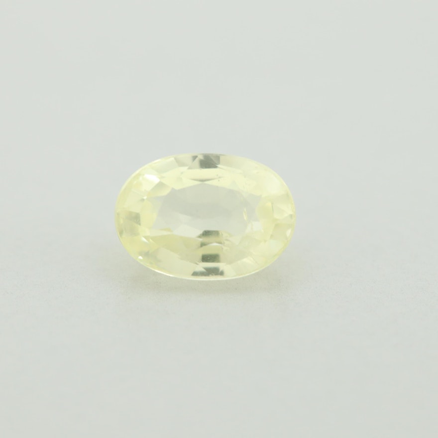 Loose 1.32 CT Yellow Sapphire Gemstone
