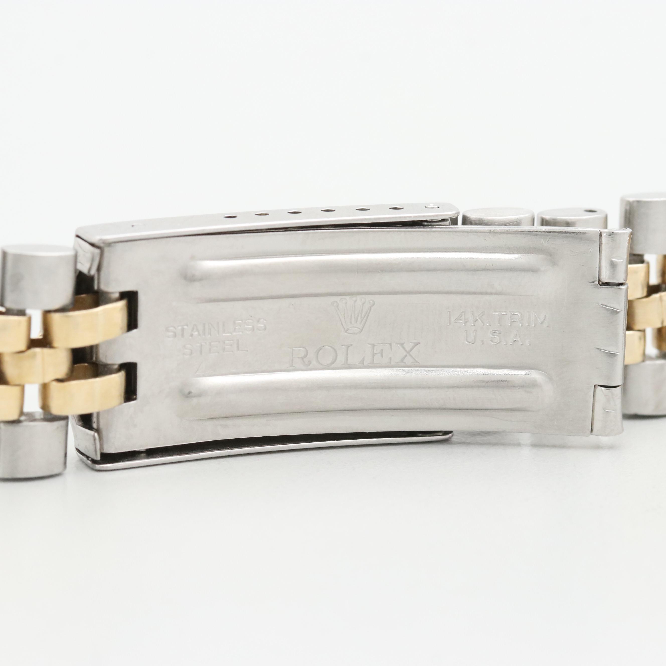 Rolex Jubilee Stainless Steel and 14K Gold  Band Made In U.S.A.