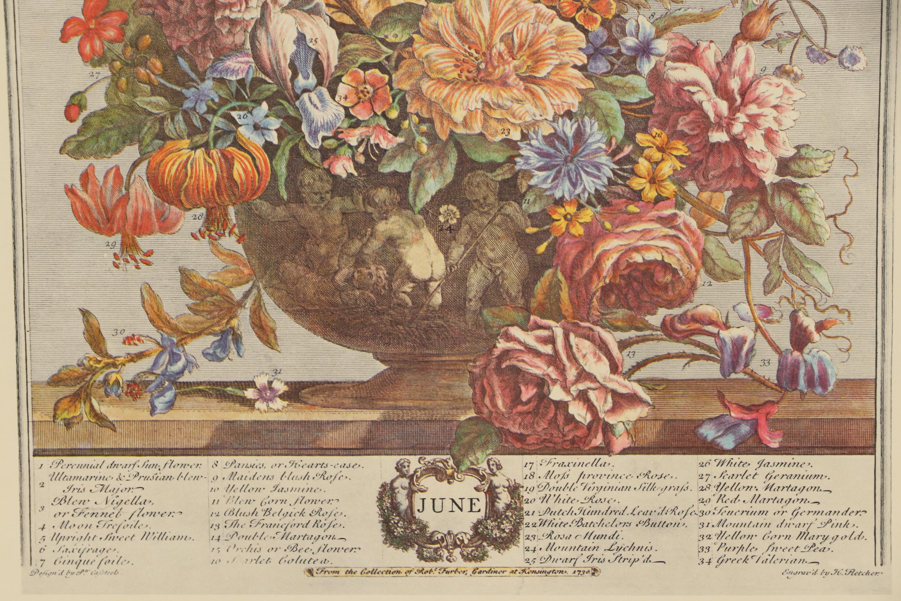 1964 Offset Lithographs after Robert Furber "Twelve Months of Flowers"