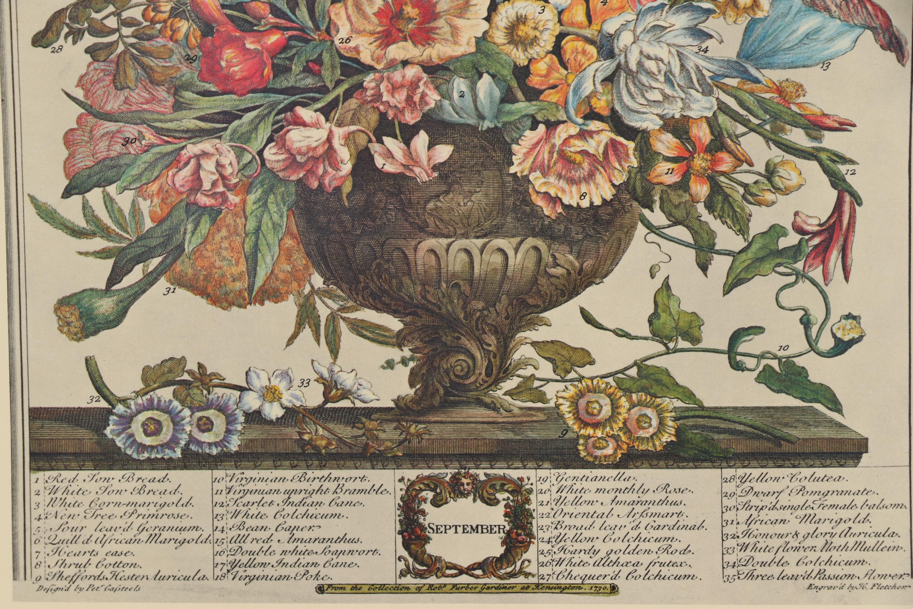 1964 Offset Lithographs after Robert Furber "Twelve Months of Flowers"