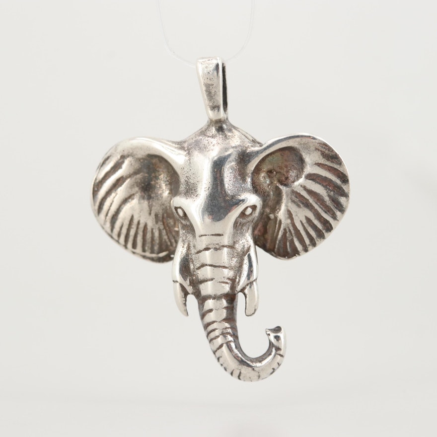 Sterling Silver Elephant Pendant