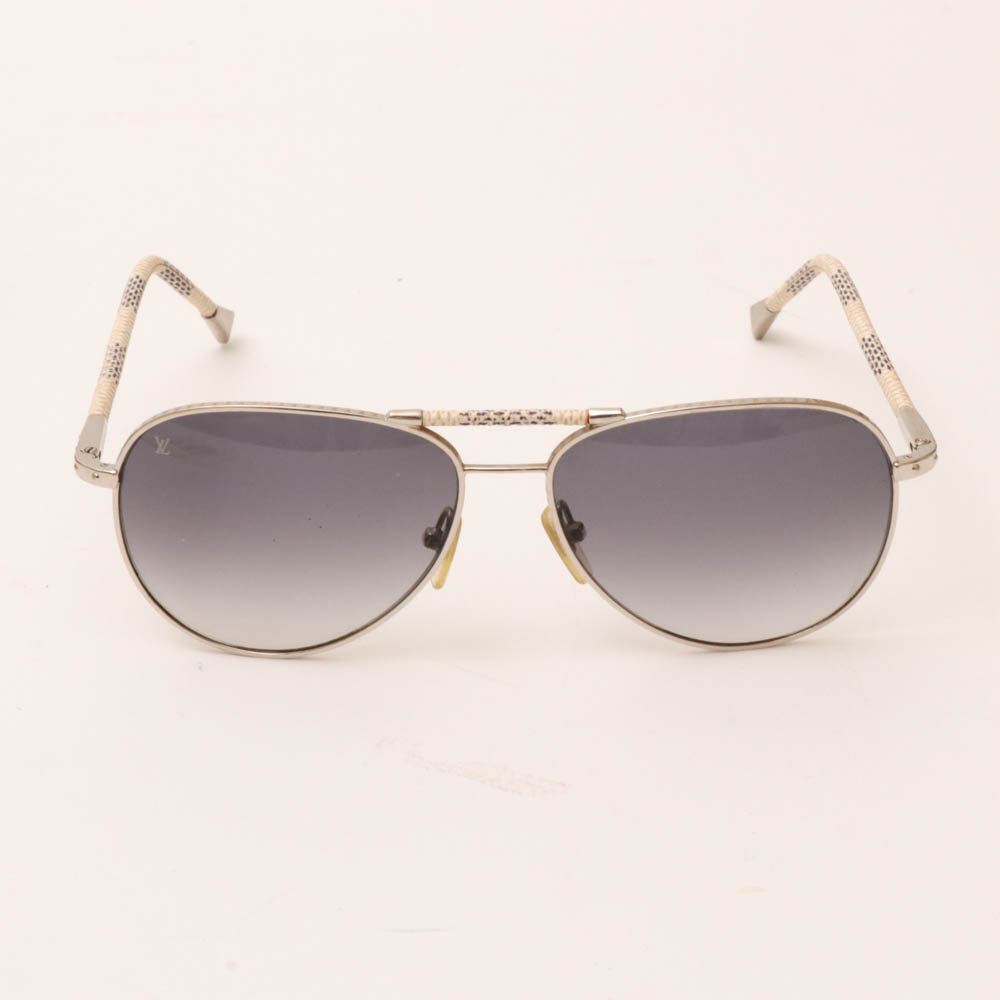 Louis Vuitton Z0203U Damier Azur Conspiration Pilote Aviator Sunglasses