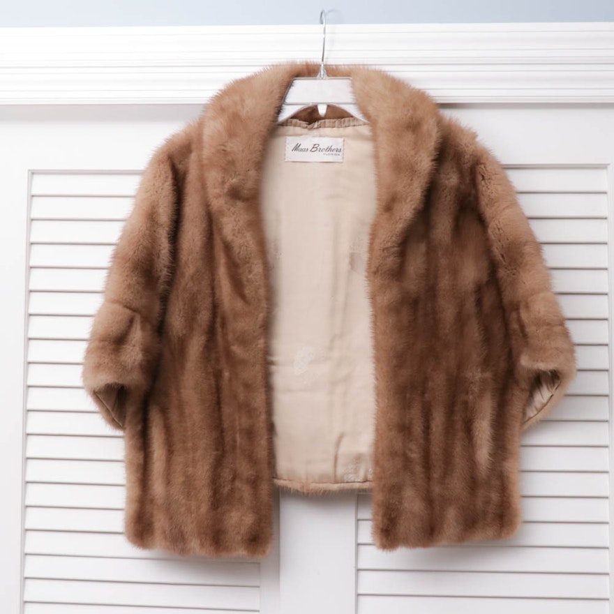 Mink Fur Stole from Maas Brothers of Florida, Vintage