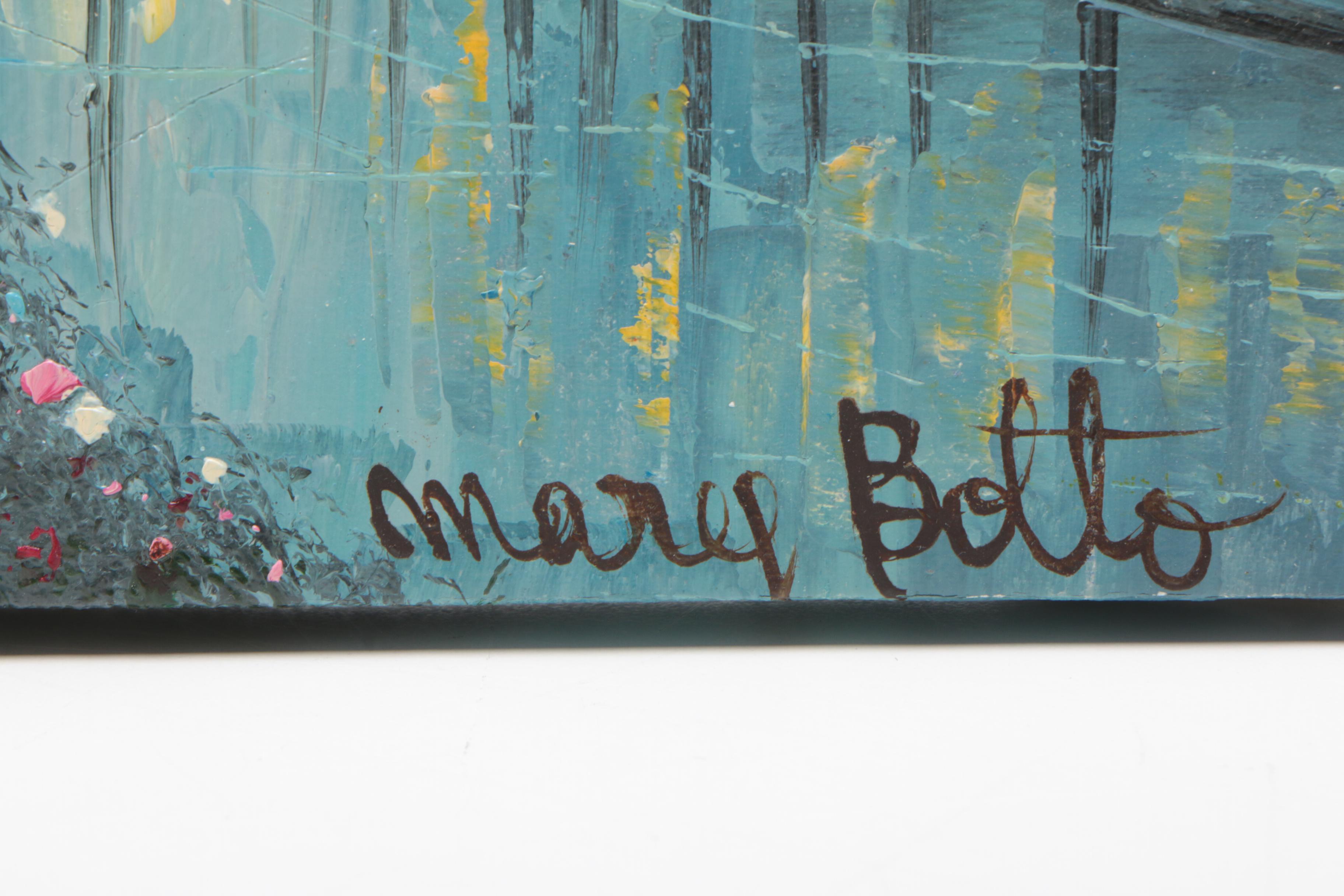 Mary Botto Oil Painting European Street Scene