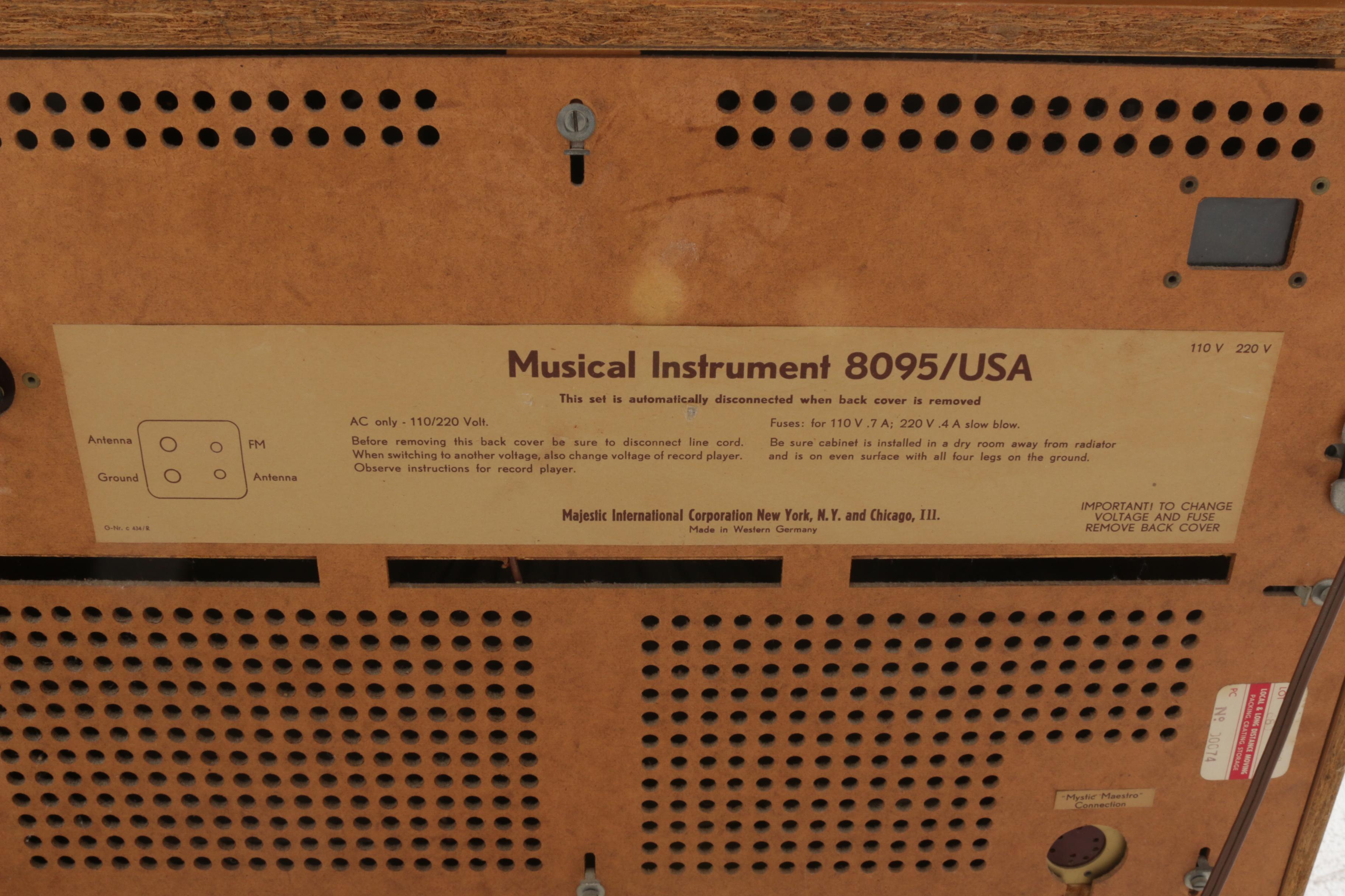 Modern Grundig-Majestic Model 8095 Console Stereo Cabinet