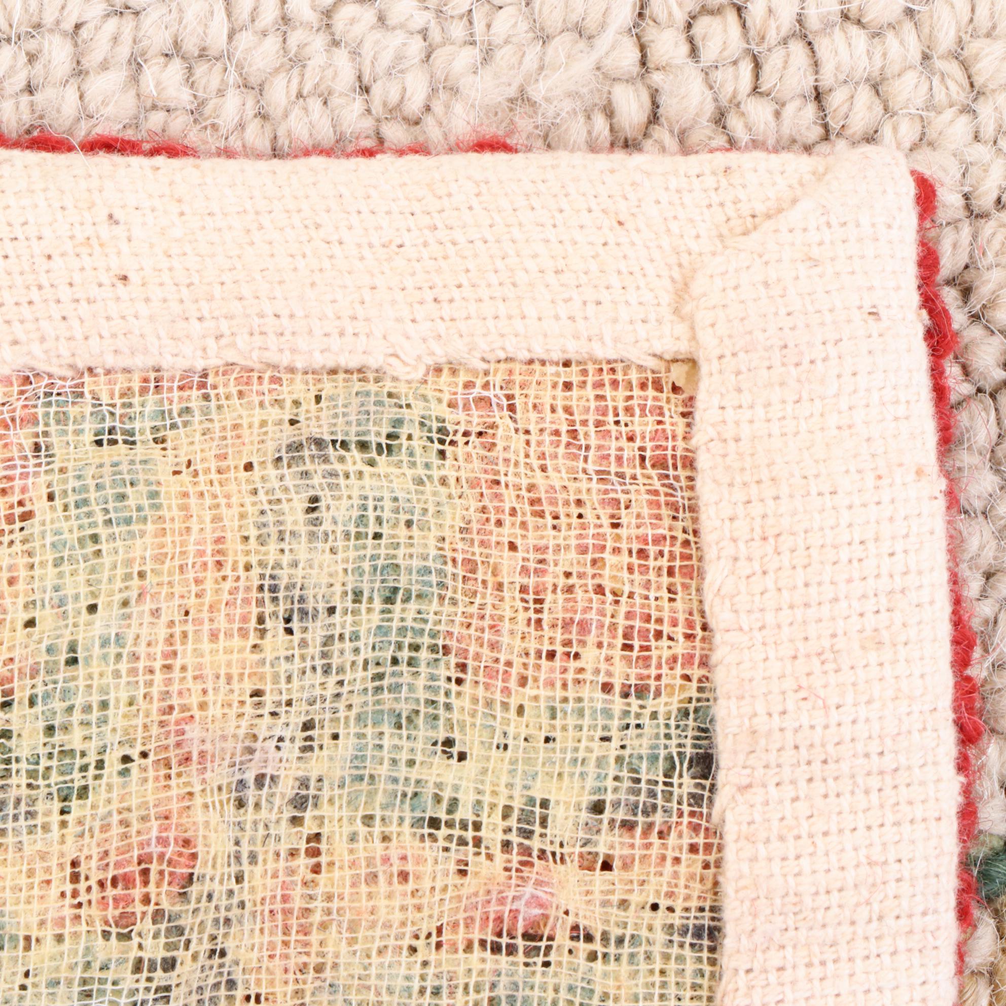 Hand-Hooked Santa Claus Wool Rug