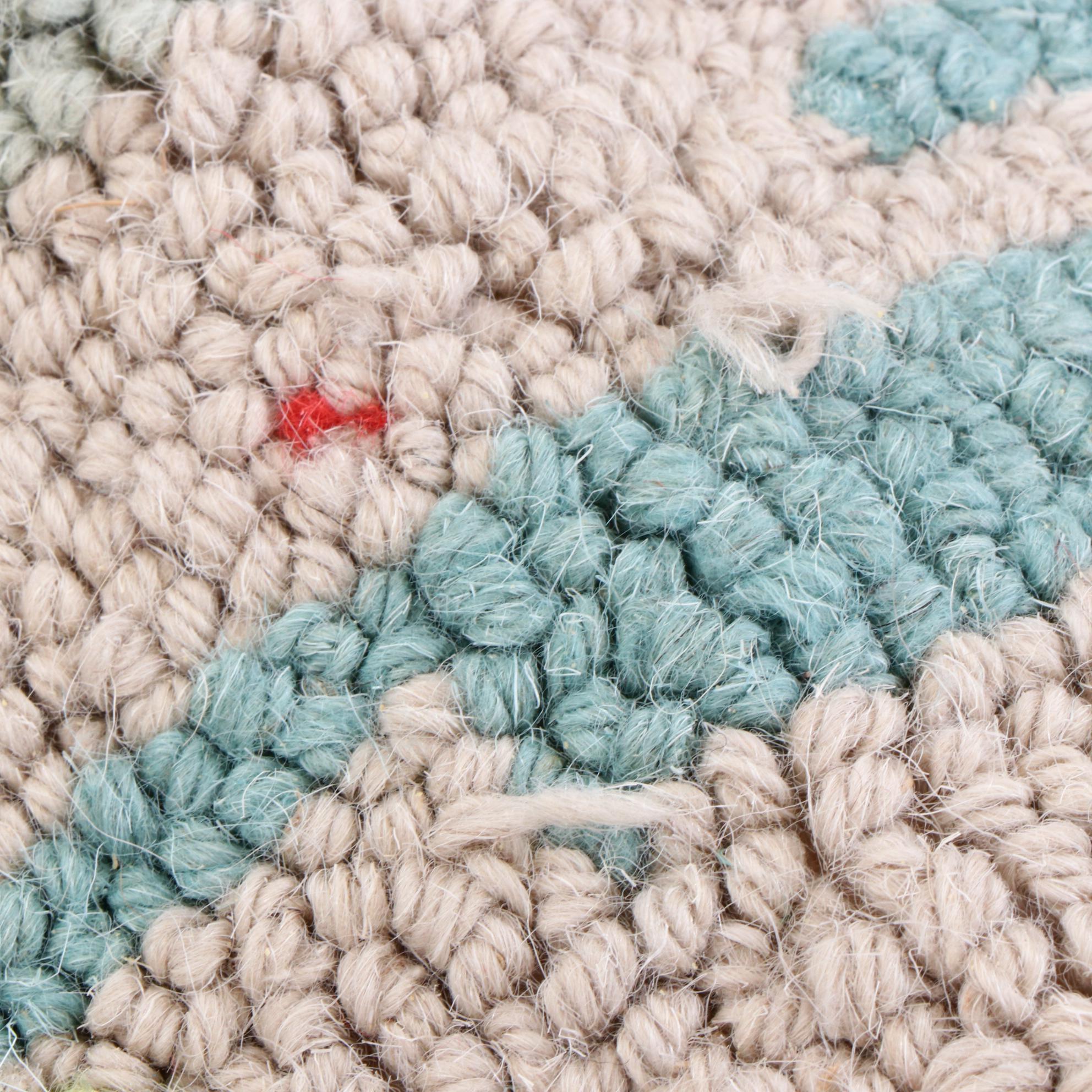 Hand-Hooked Santa Claus Wool Rug