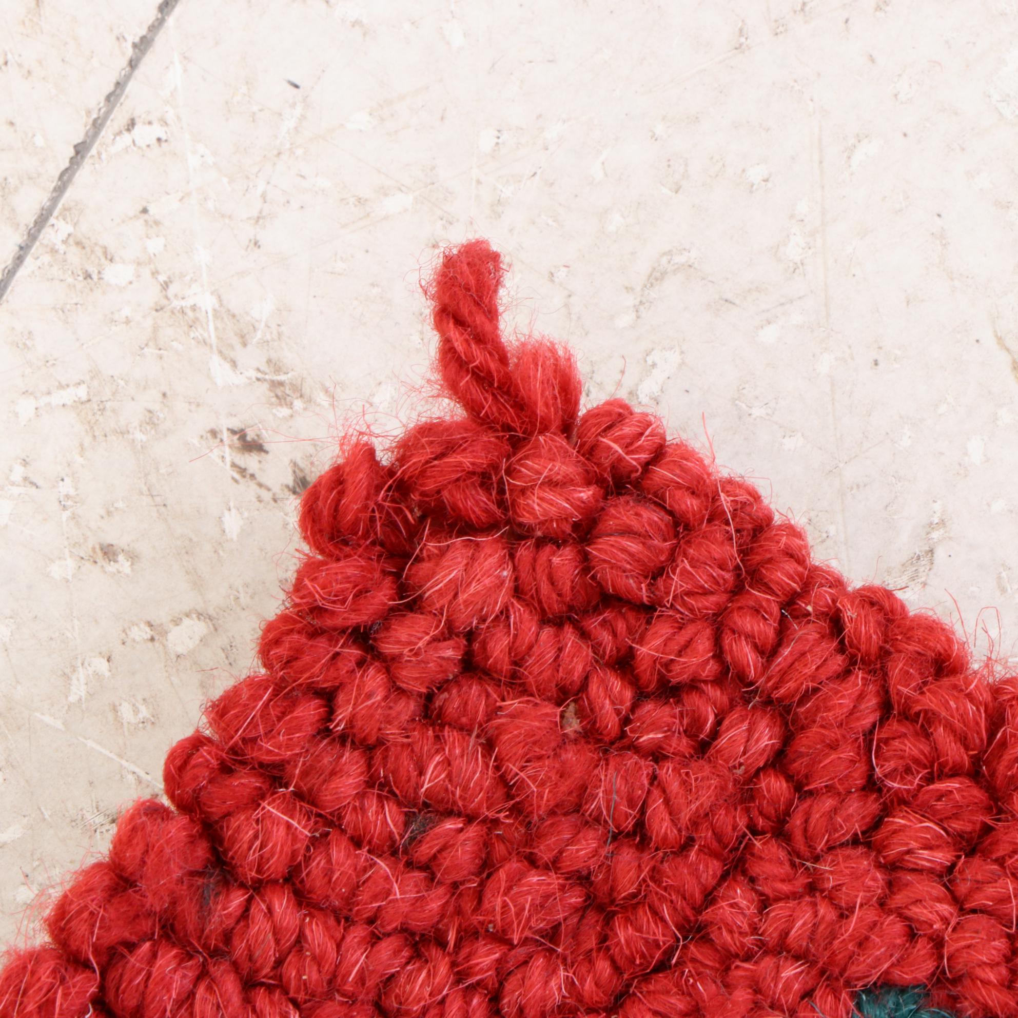 Hand-Hooked Santa Claus Wool Rug