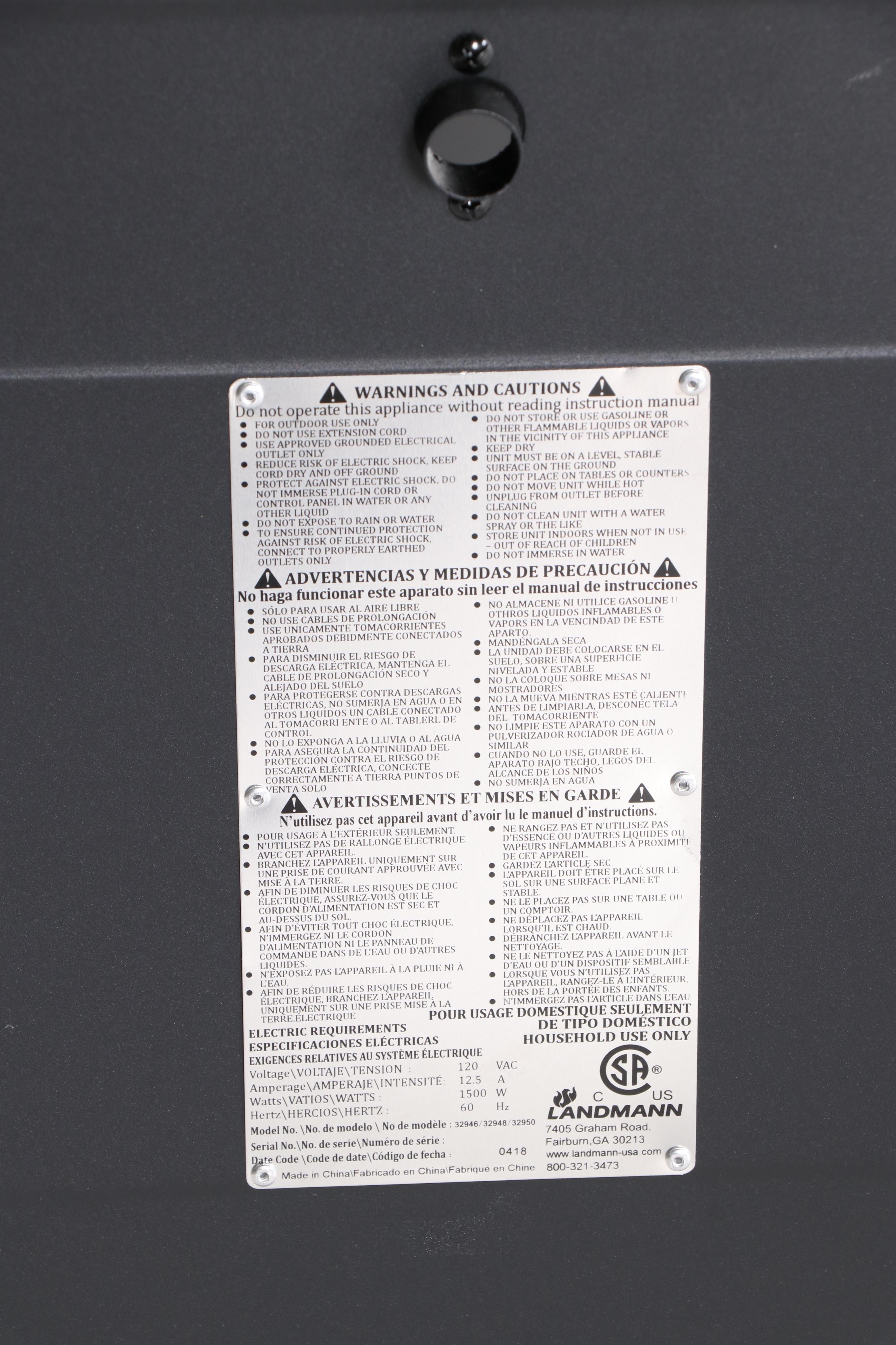 Landmann Great Smokey Mountain Series Electric Smoker