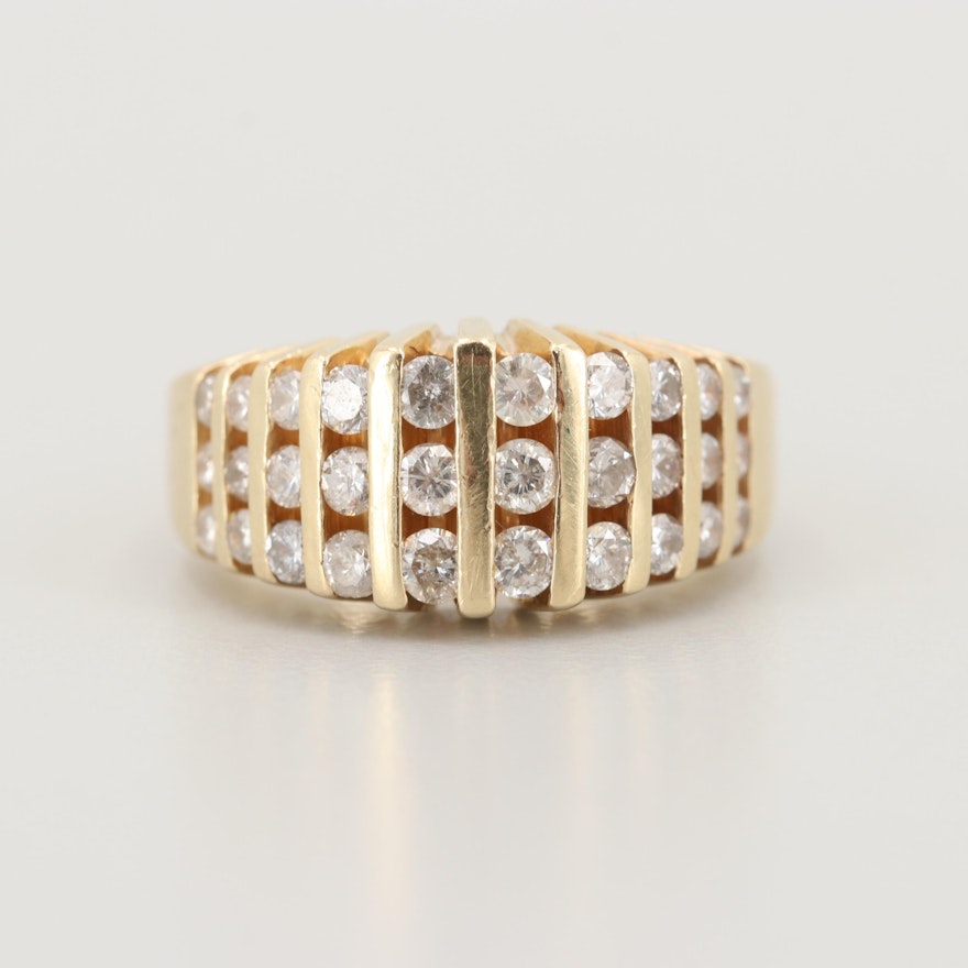 14K Yellow Gold Diamond Ring