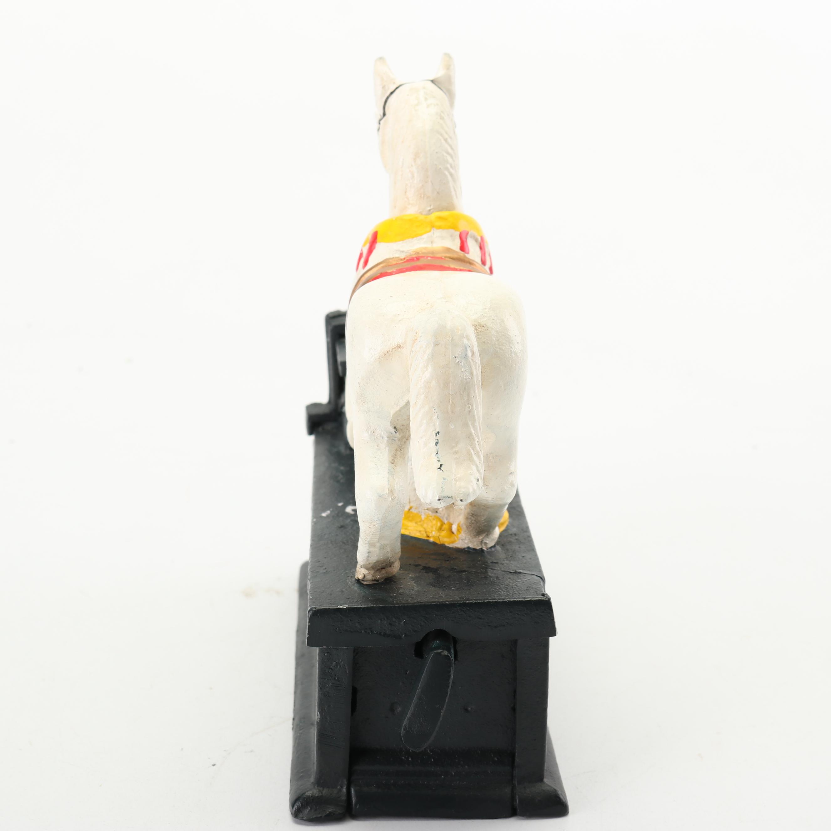 Mid- Century Cast Metal "Trick Pony" Piggy Bank