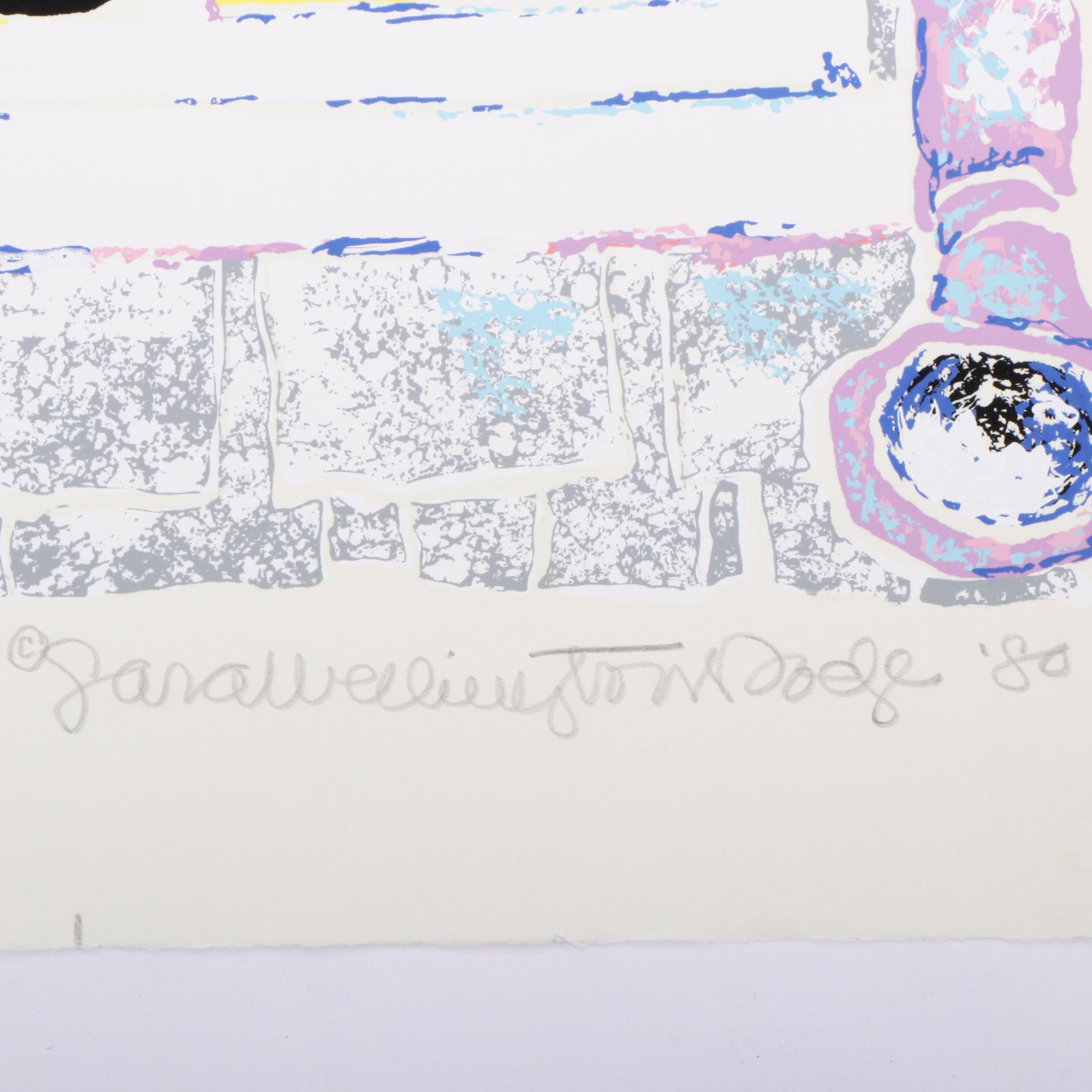 Sara Wellington Dodge Serigraph "Nantucket Window"