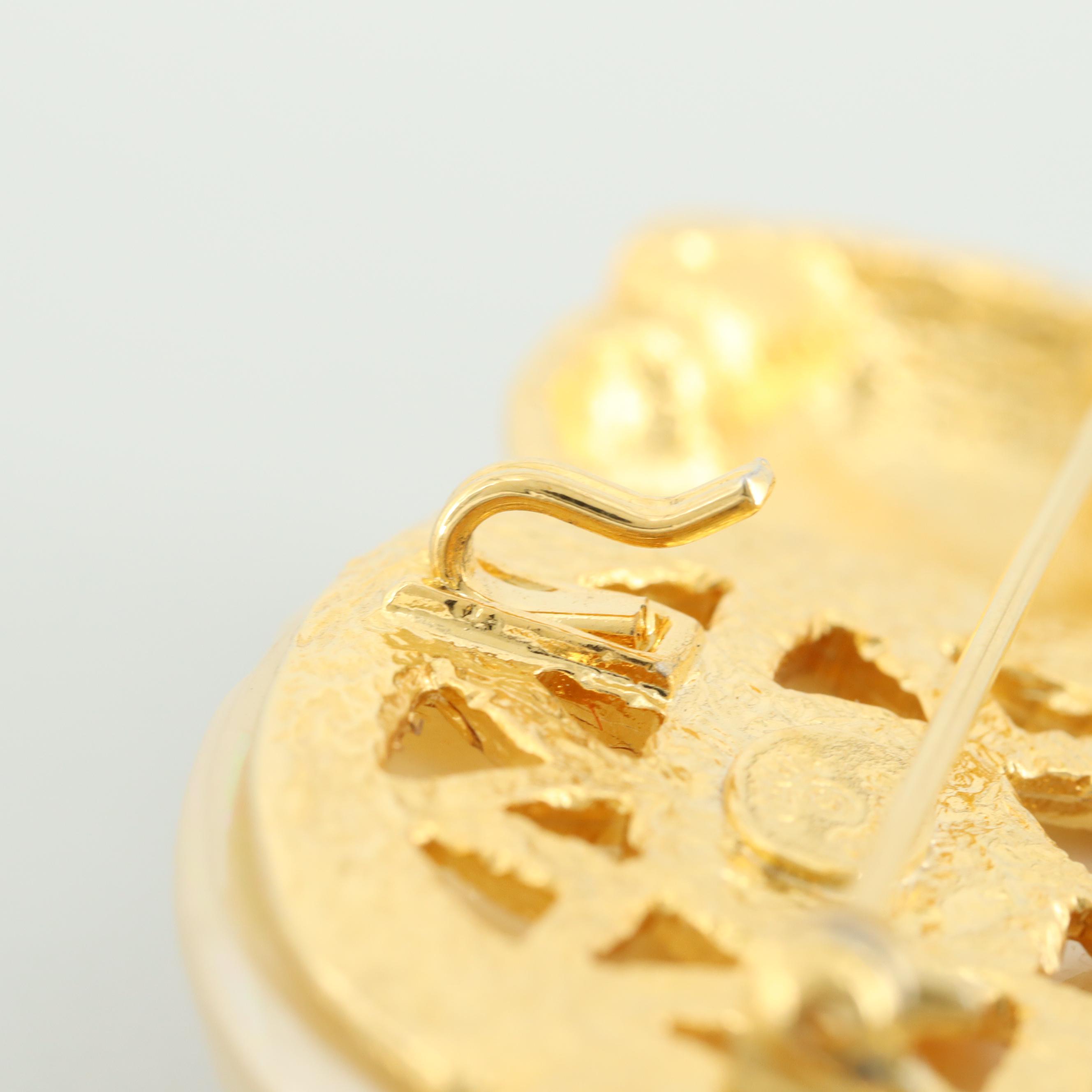 Vintage Hattie Carnegie Imitation Pearl, Rhinestone and Enamel Elephant Brooch