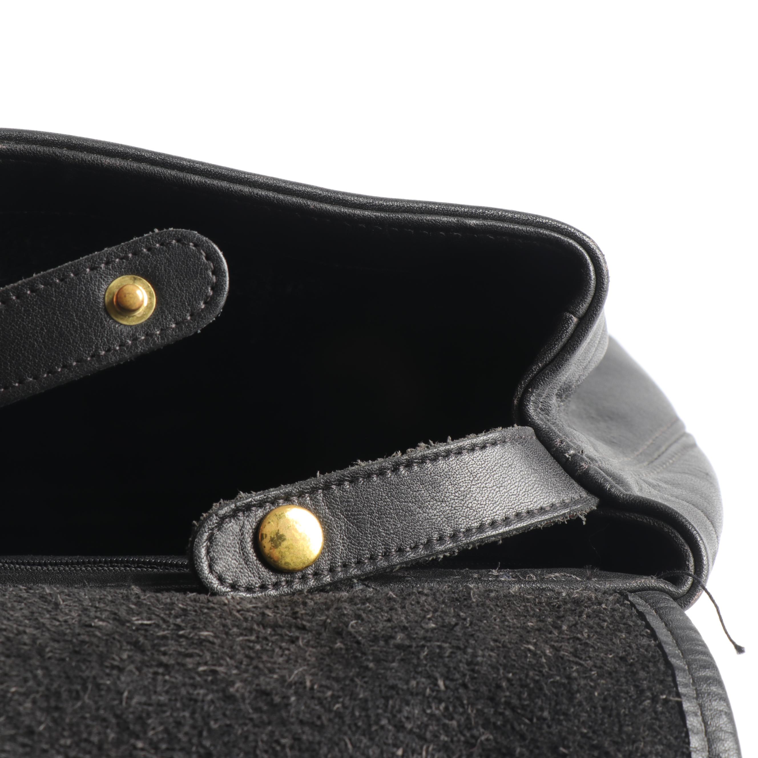 Coach Black Leather Backpack Purse