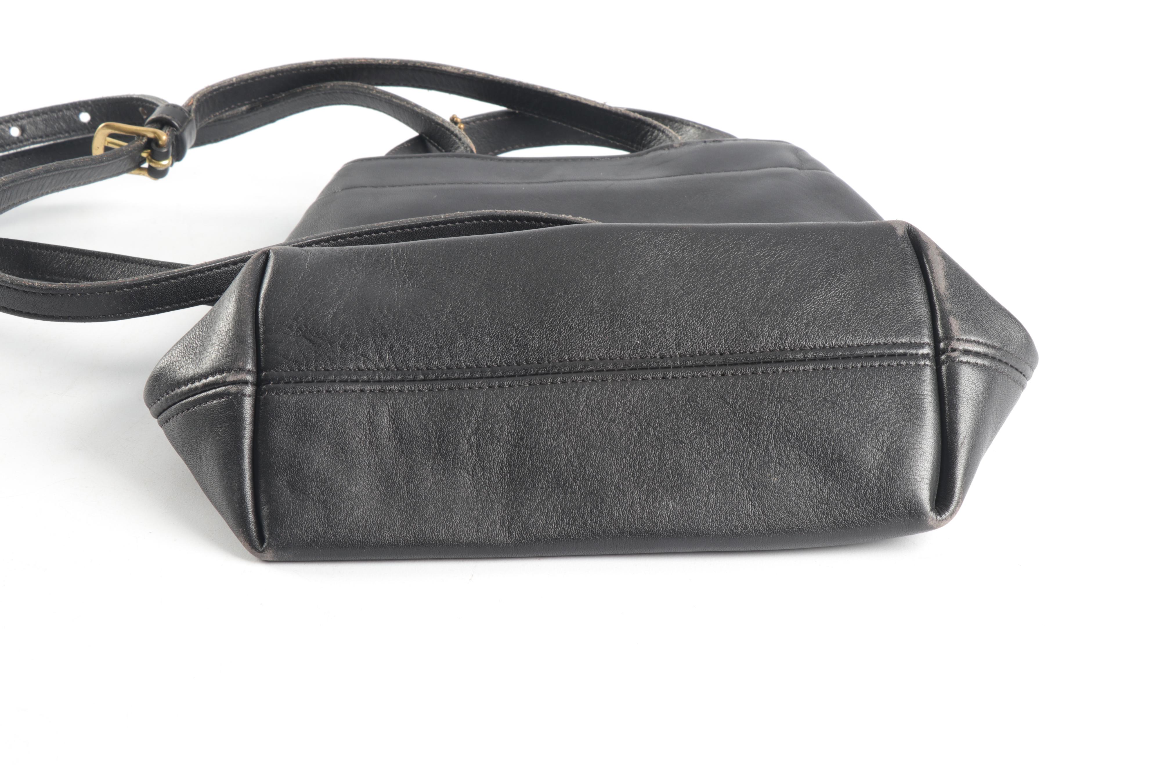 Coach Black Leather Backpack Purse