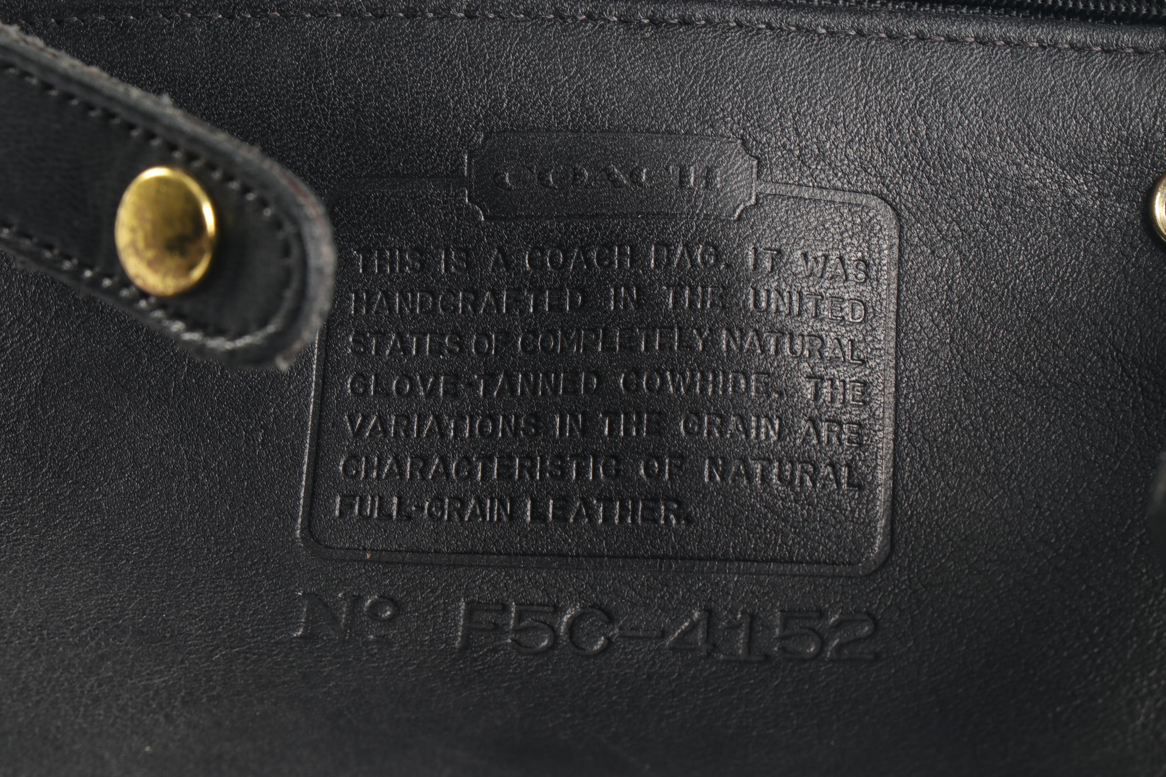 Coach Black Leather Backpack Purse