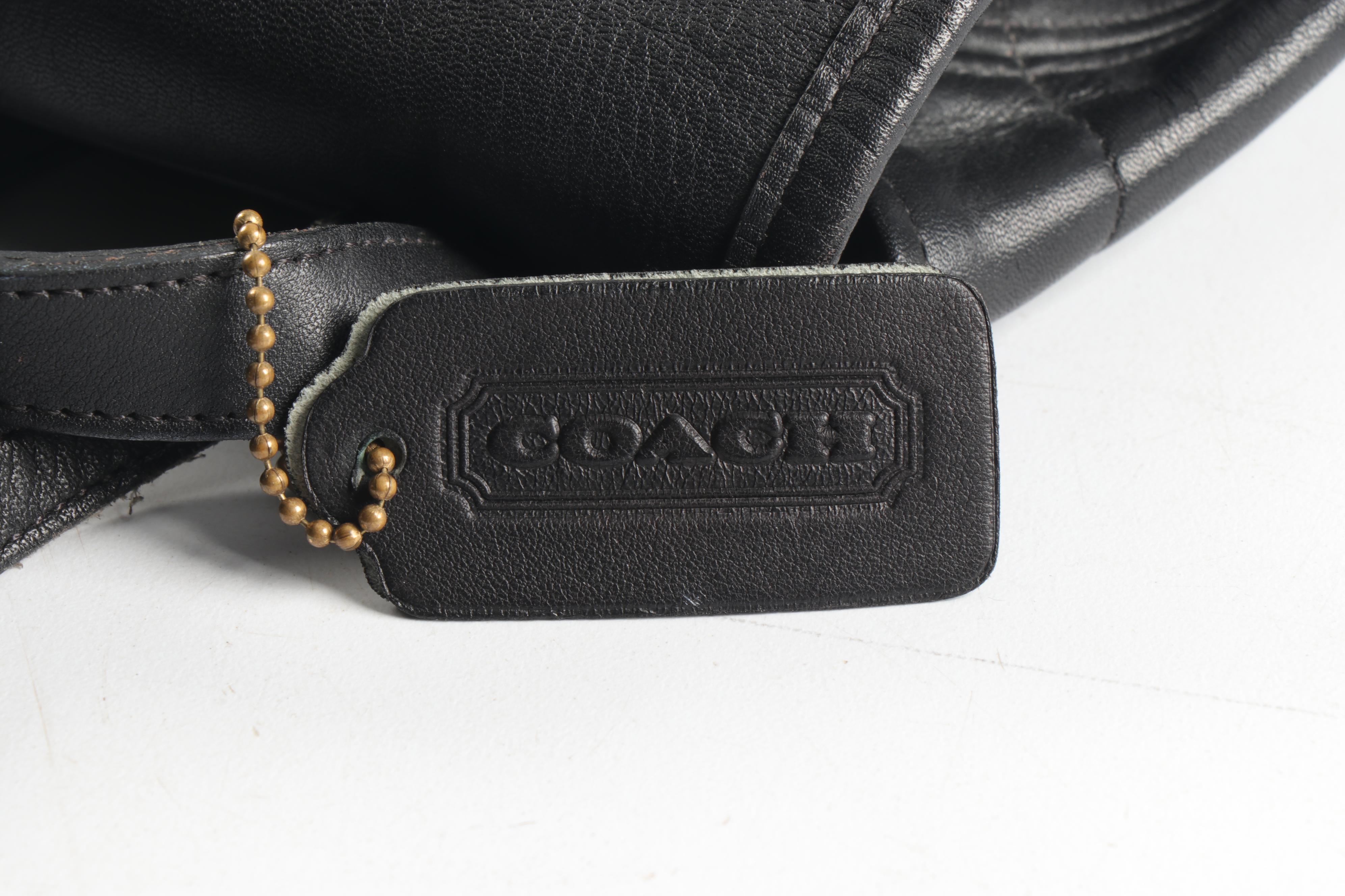 Coach Black Leather Backpack Purse