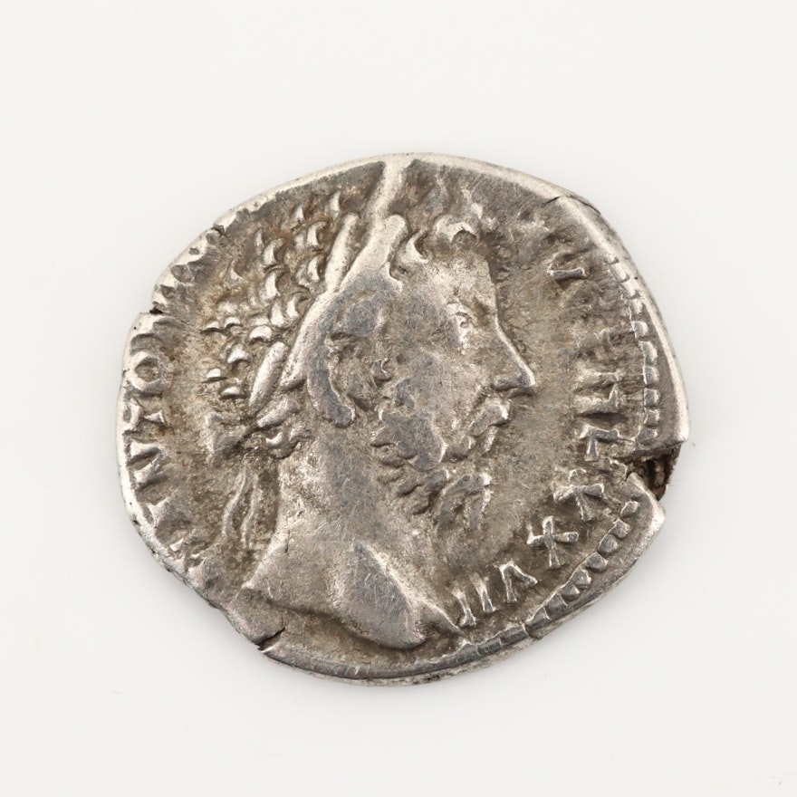 Ancient Roman Imperial AR Denarius of Marcus Aurelius, Ca. 173 A.D.