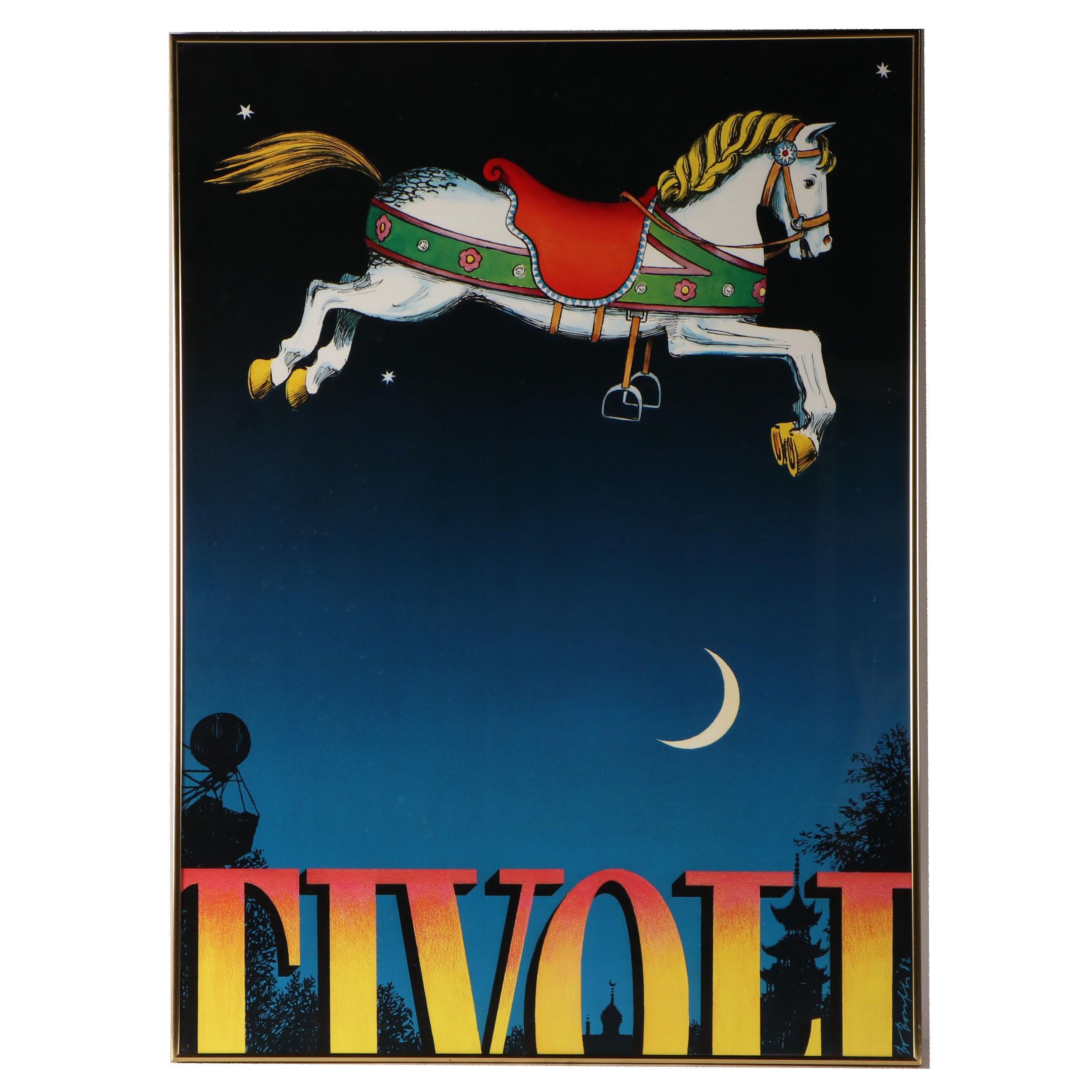 Offset Lithograph Poster after Bo Bonfils "Tivoli Gardens"