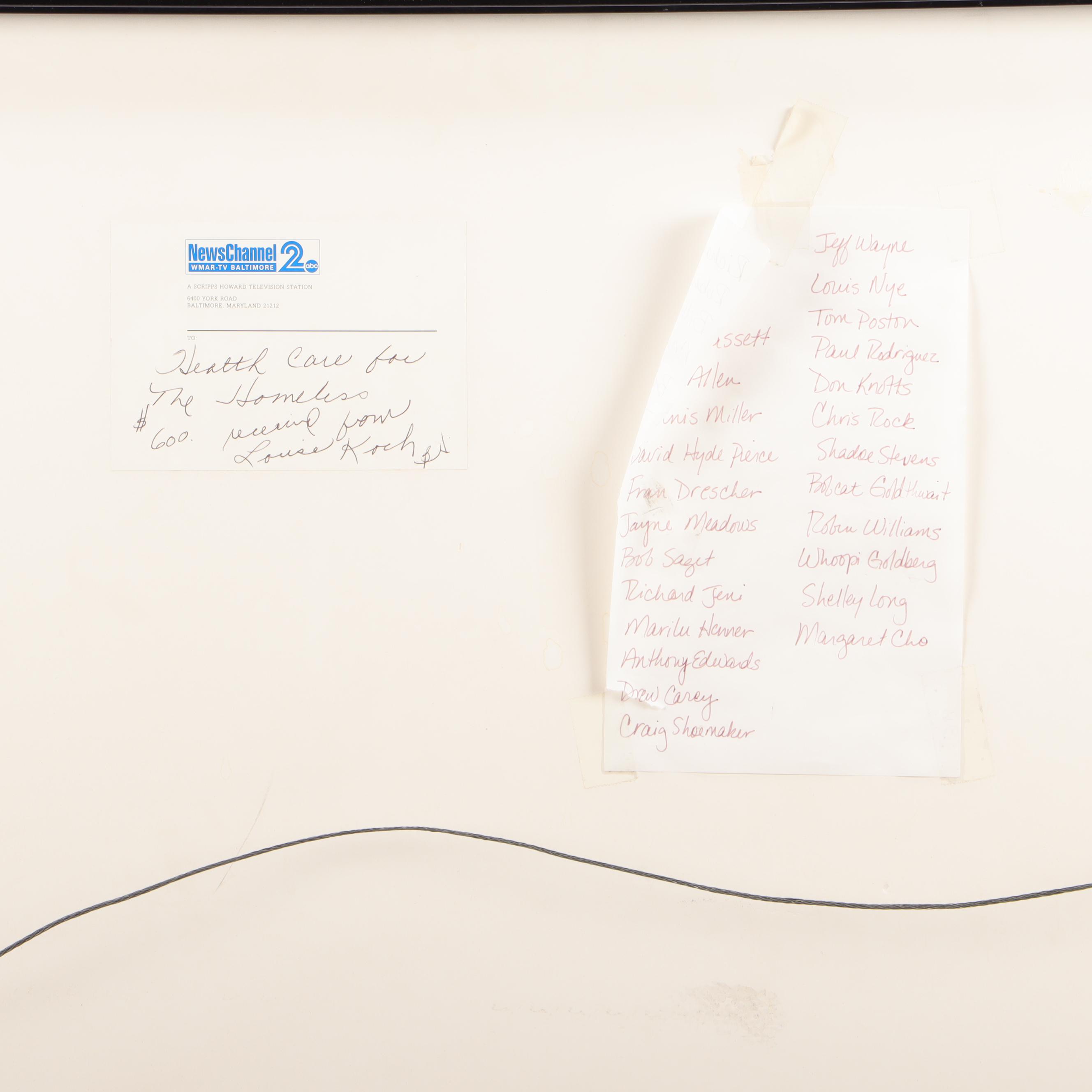 1995 Comic Relief VII Signed Framed Poster with Robin Williams, and More, COA