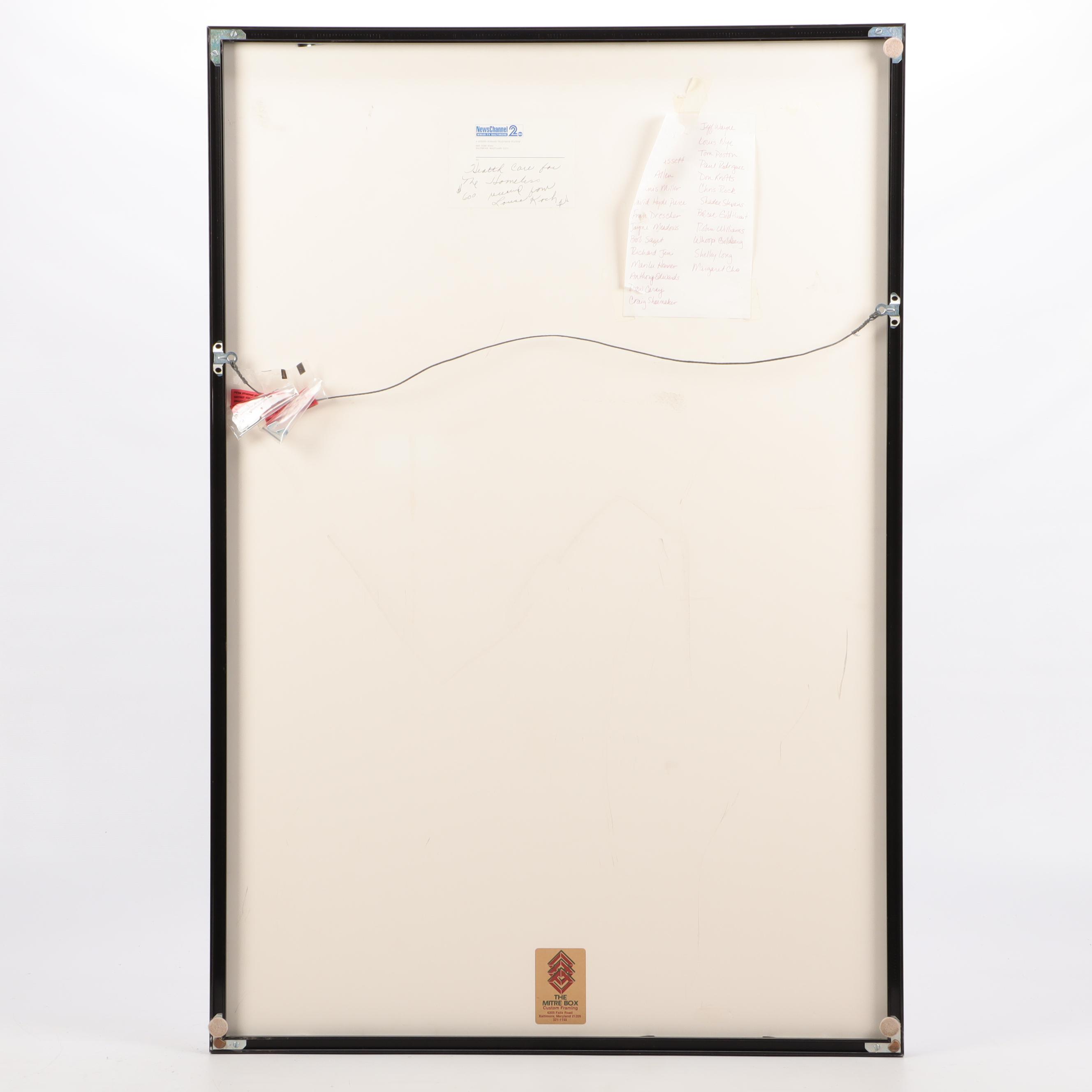 1995 Comic Relief VII Signed Framed Poster with Robin Williams, and More, COA