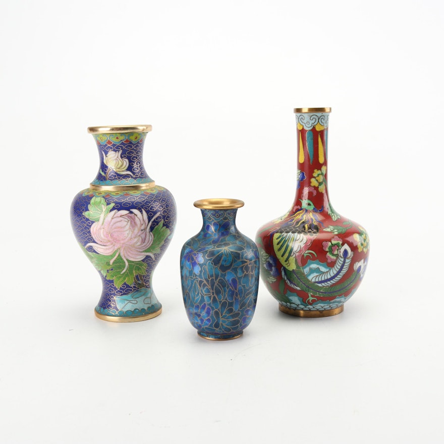 Jingfa and other Chinese Cloisonné Vases