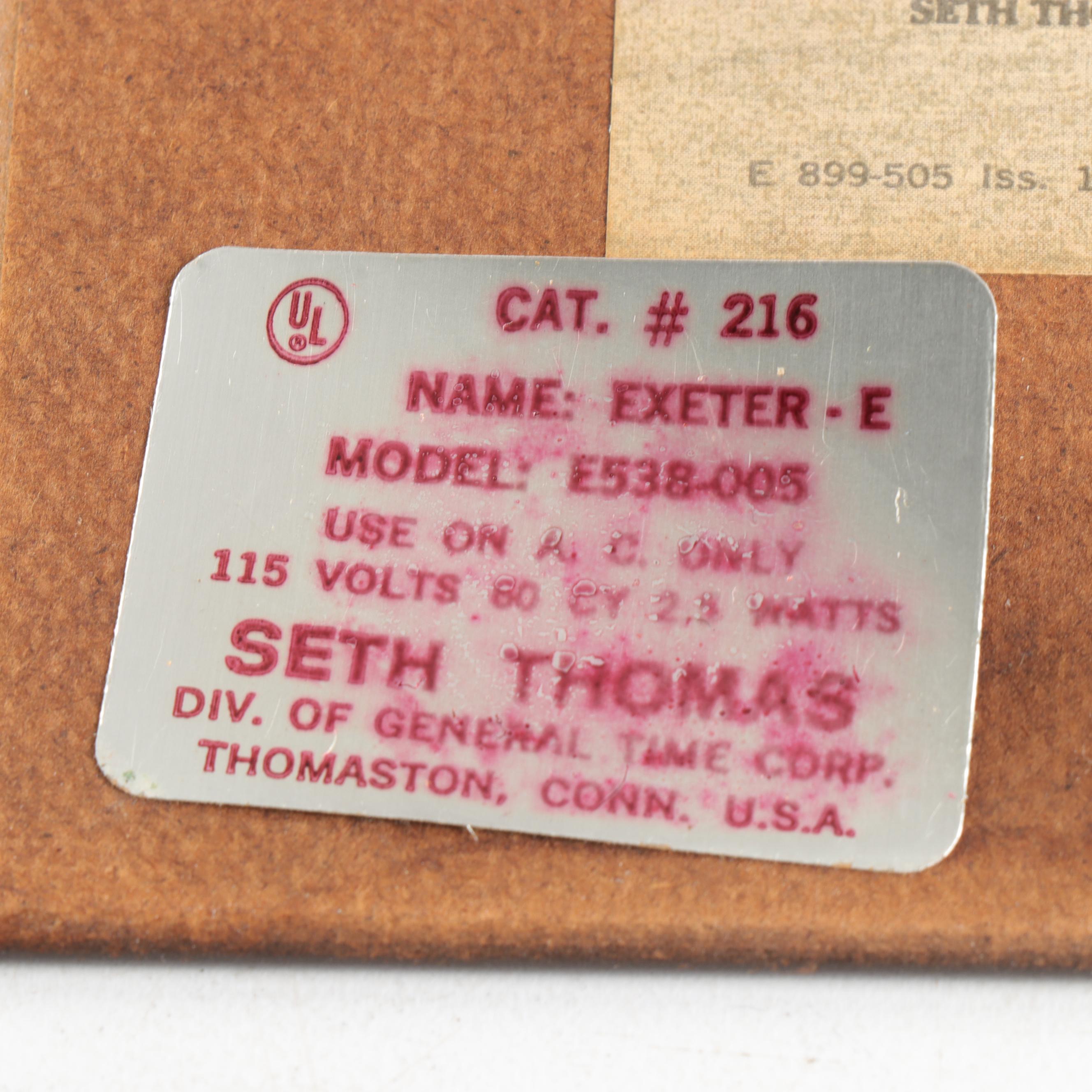 Seth Thomas Electric "Exeter-E" Carriage Clock