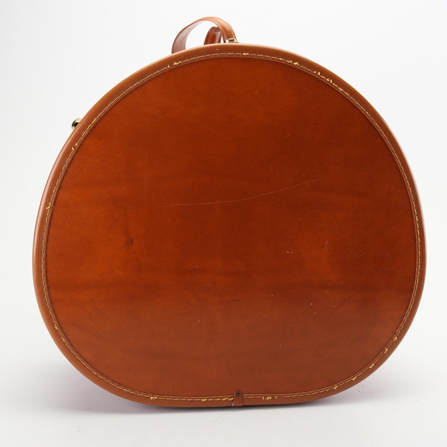 Shwayder Bros. Samsonite Vinyl Round Train Case, Mid-20th Century