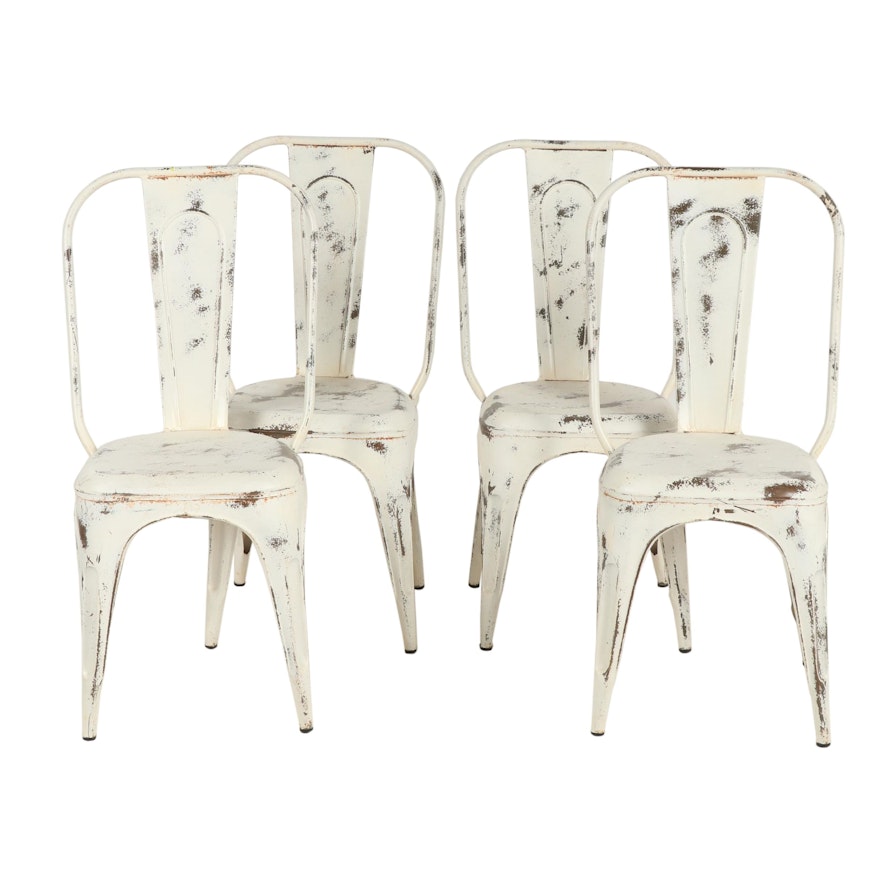 Metal Painted Chairs, Set of Four