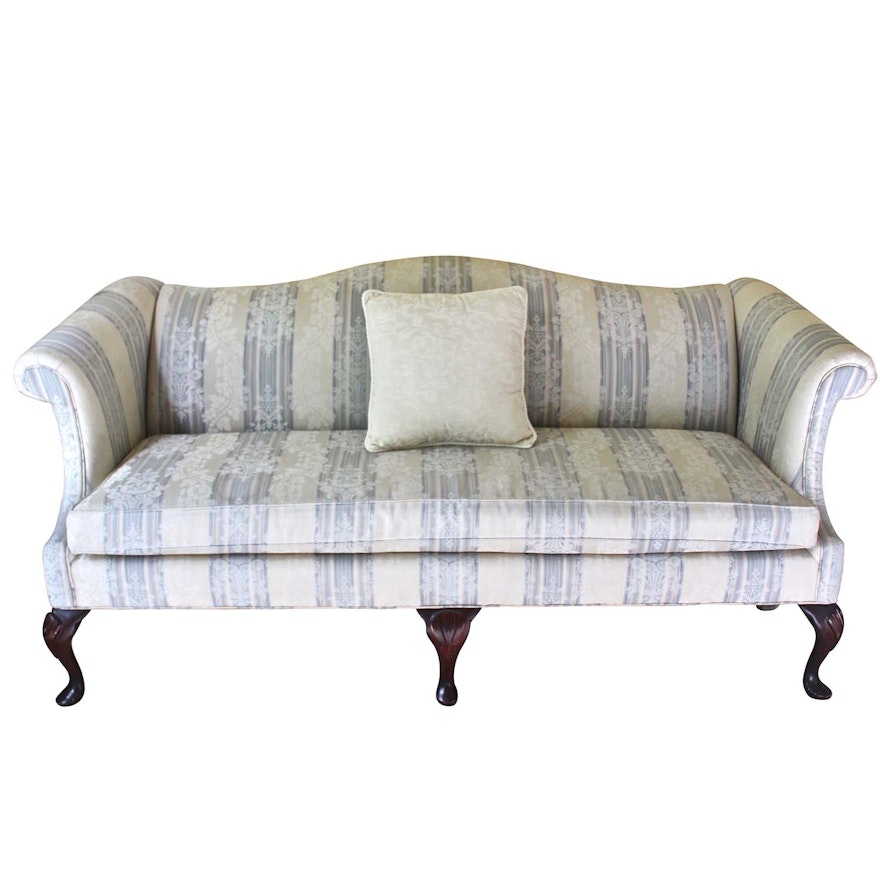 Taylorsville Queen Anne Style Camelback Sofa, Late 20th Century