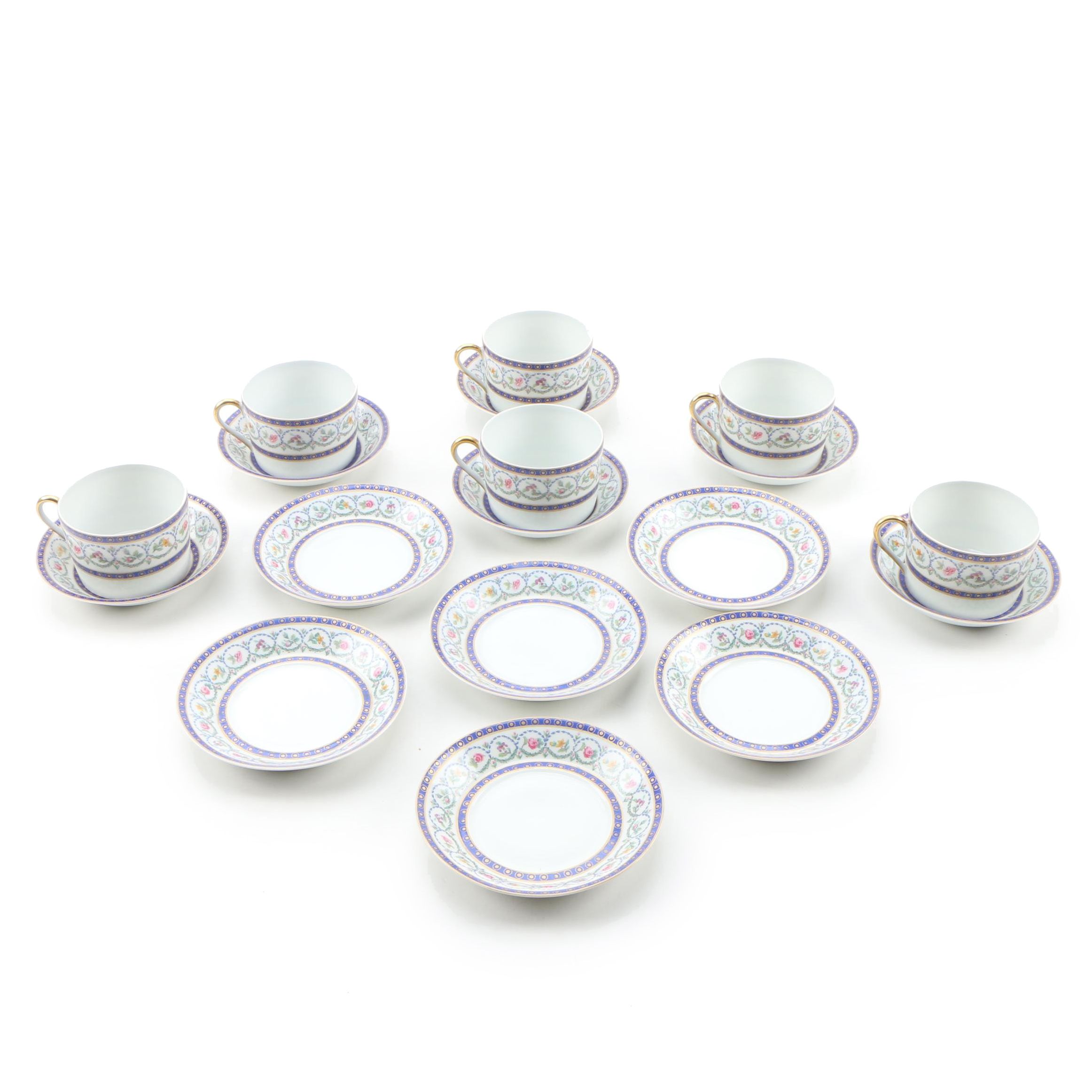 Haviland "Malmaison" China Dessert Set, 1969 - 1993