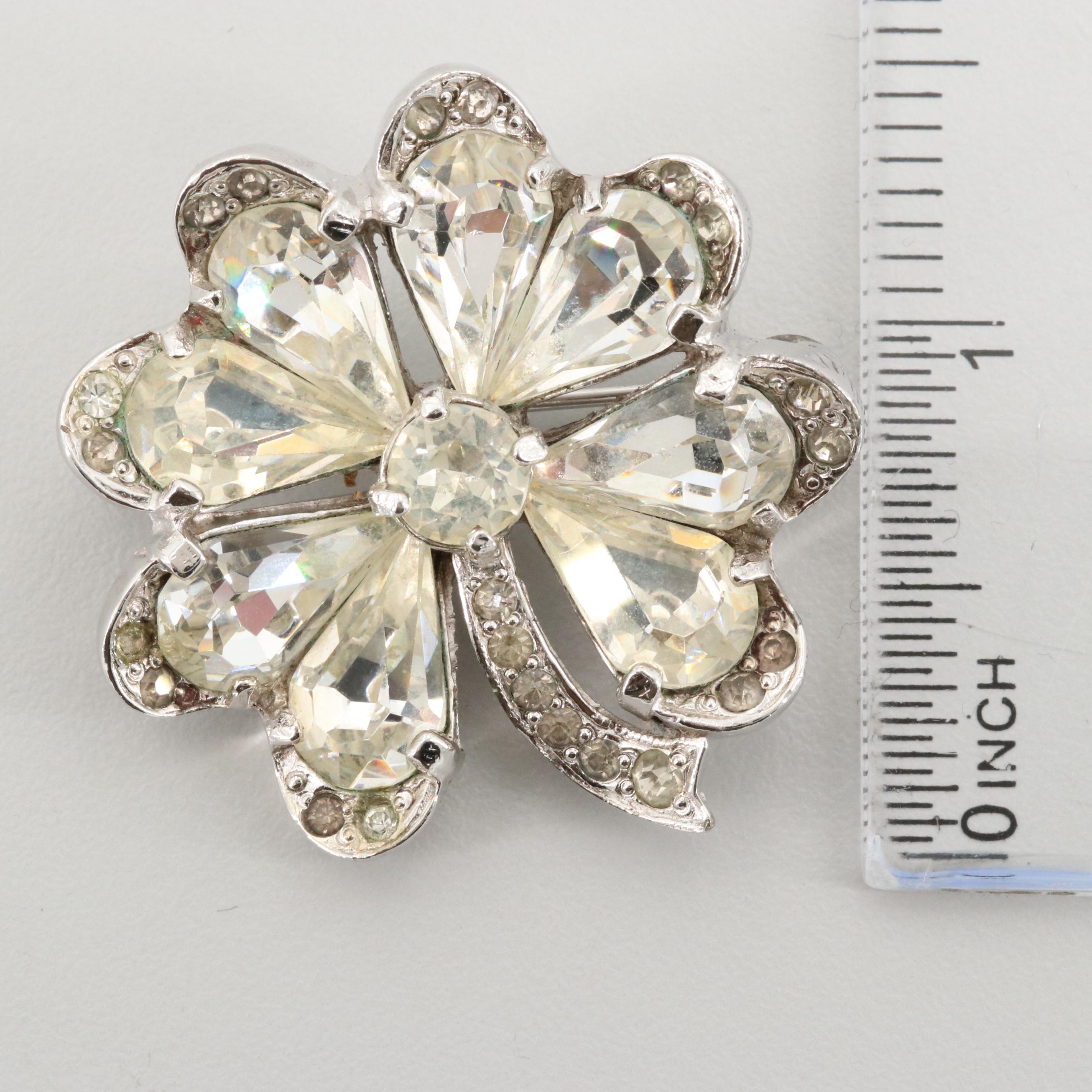 Circa 1950s Eisenberg Four Leaf Clover Brooches