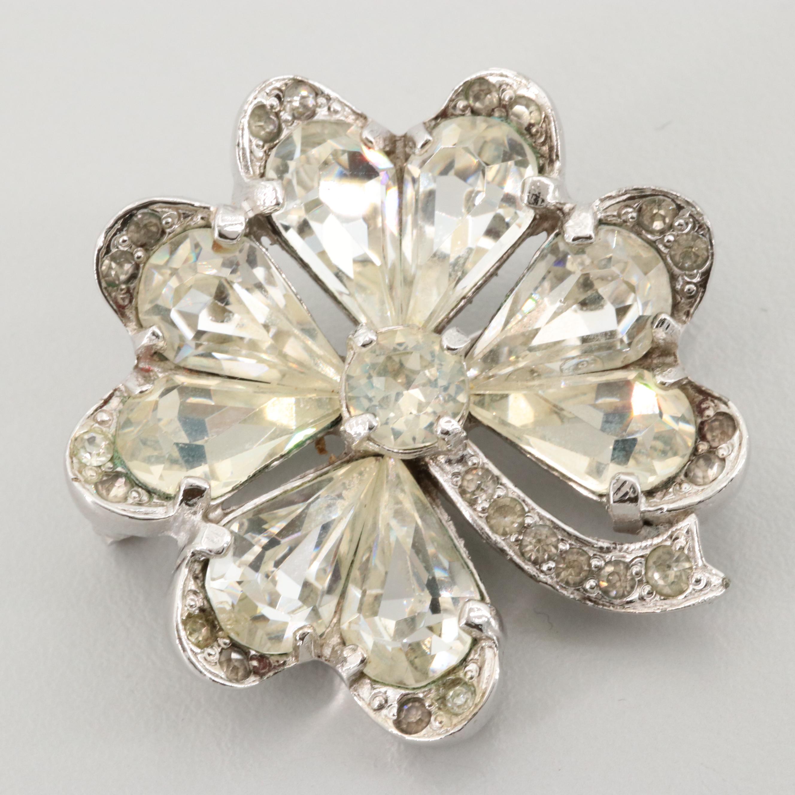 Circa 1950s Eisenberg Four Leaf Clover Brooches