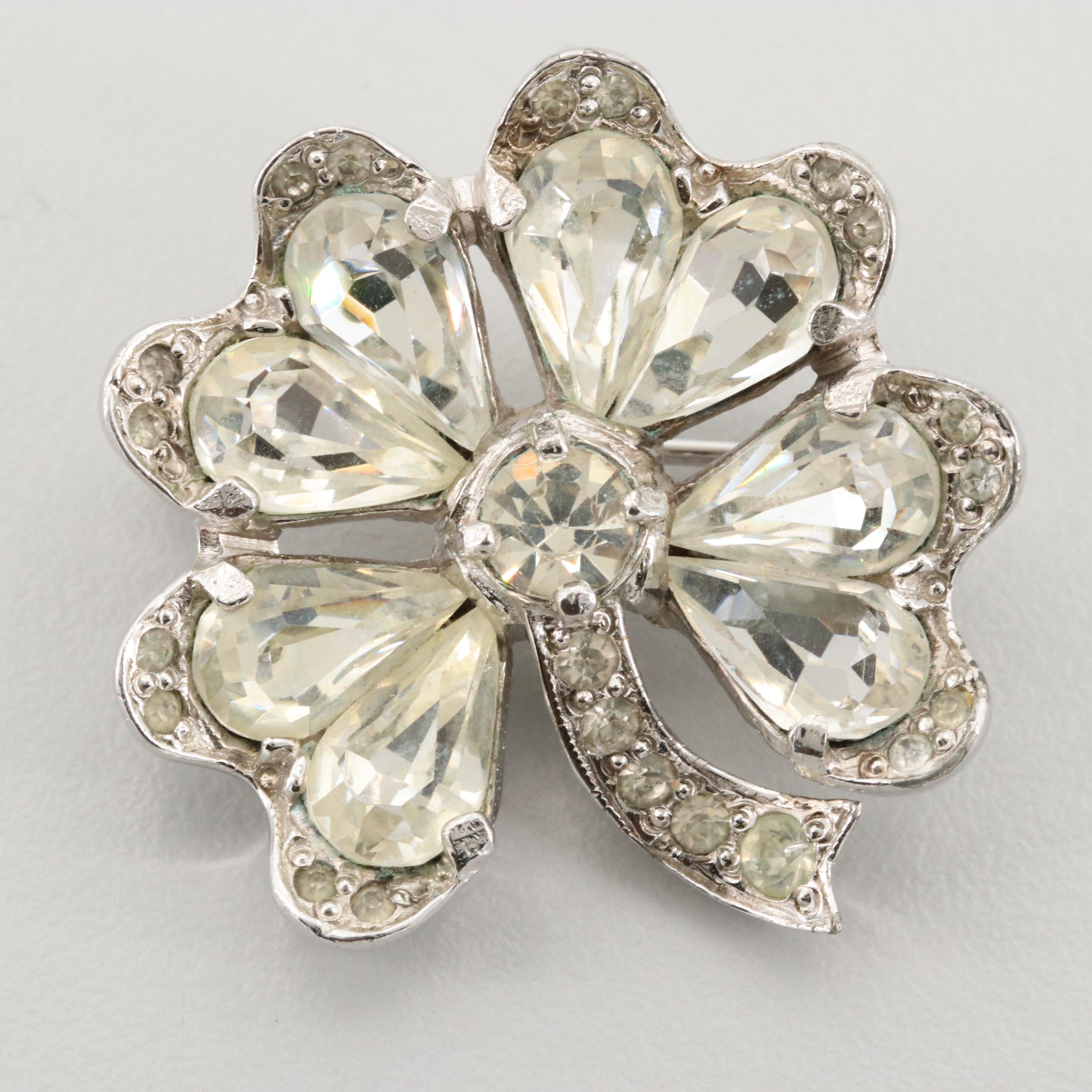 Circa 1950s Eisenberg Four Leaf Clover Brooches