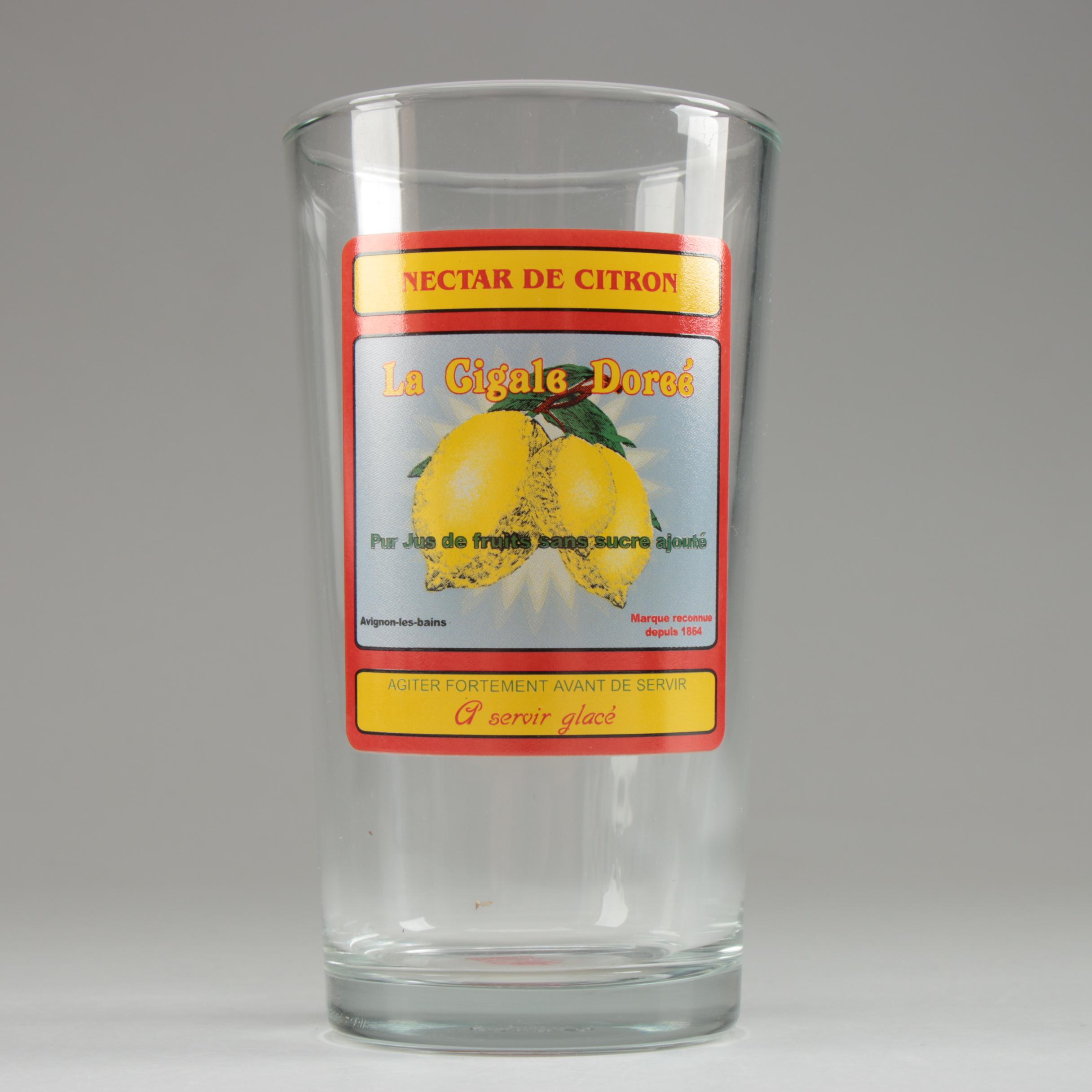 Kiss That Frog "Lucky La Cigale Dorée Nectar de citron" Glass Tumblers